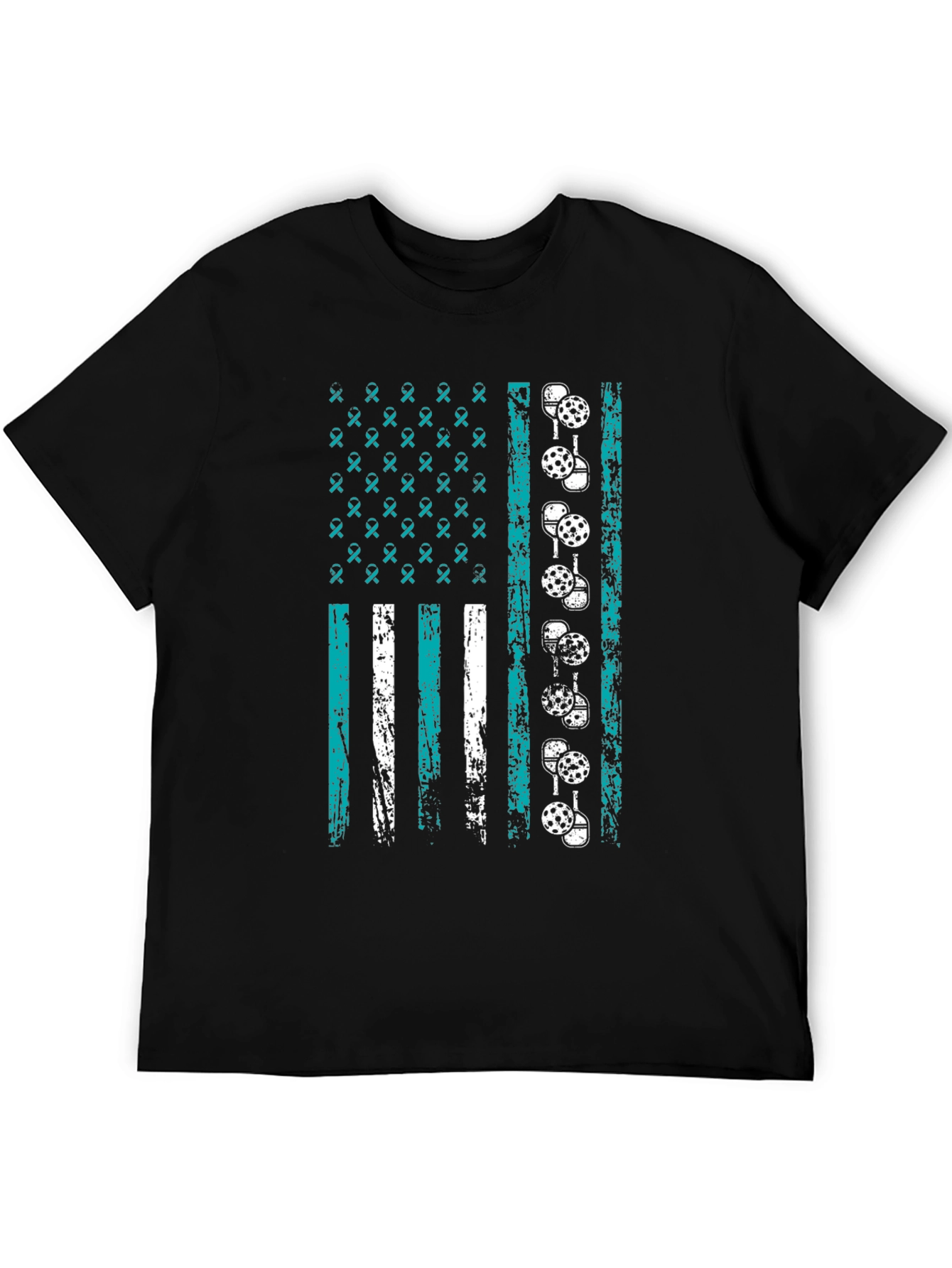 Pickleball American Flag Graphic T-Shirt