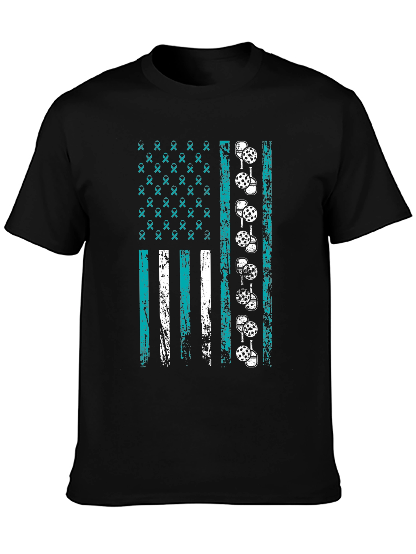 Pickleball American Flag Graphic T-Shirt