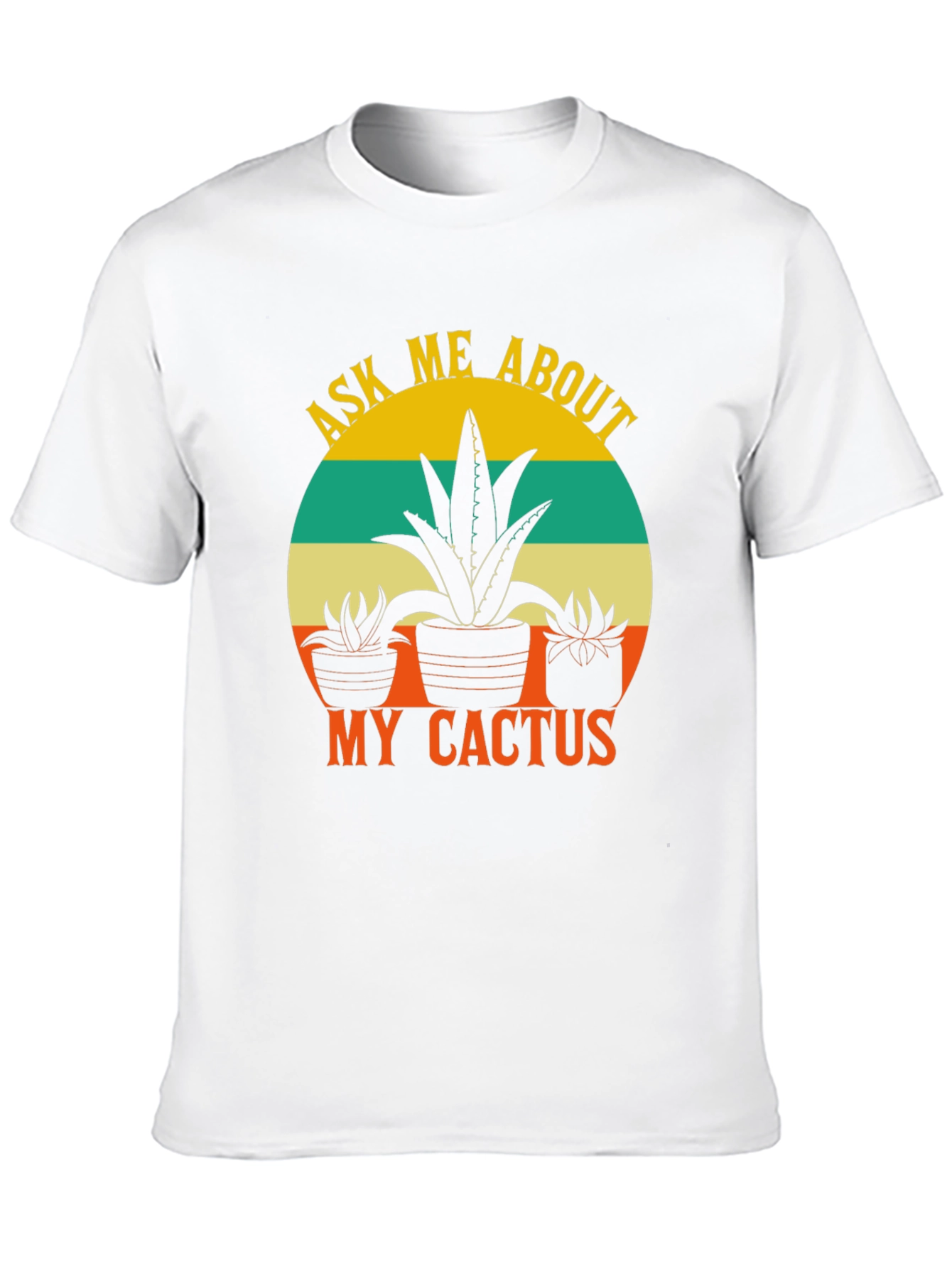 Ask Me About My Cactus Black T-Shirt