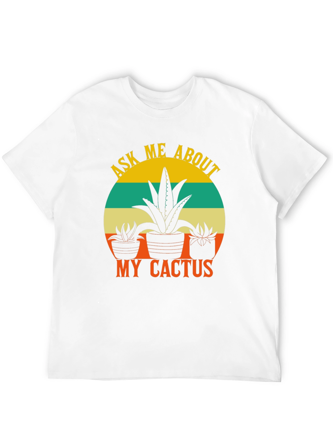 Ask Me About My Cactus Black T-Shirt