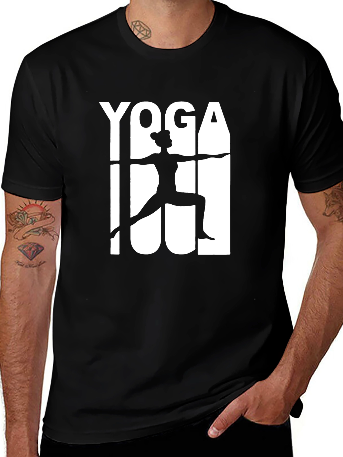 Yoga Graphic Black T-Shirt - Unisex