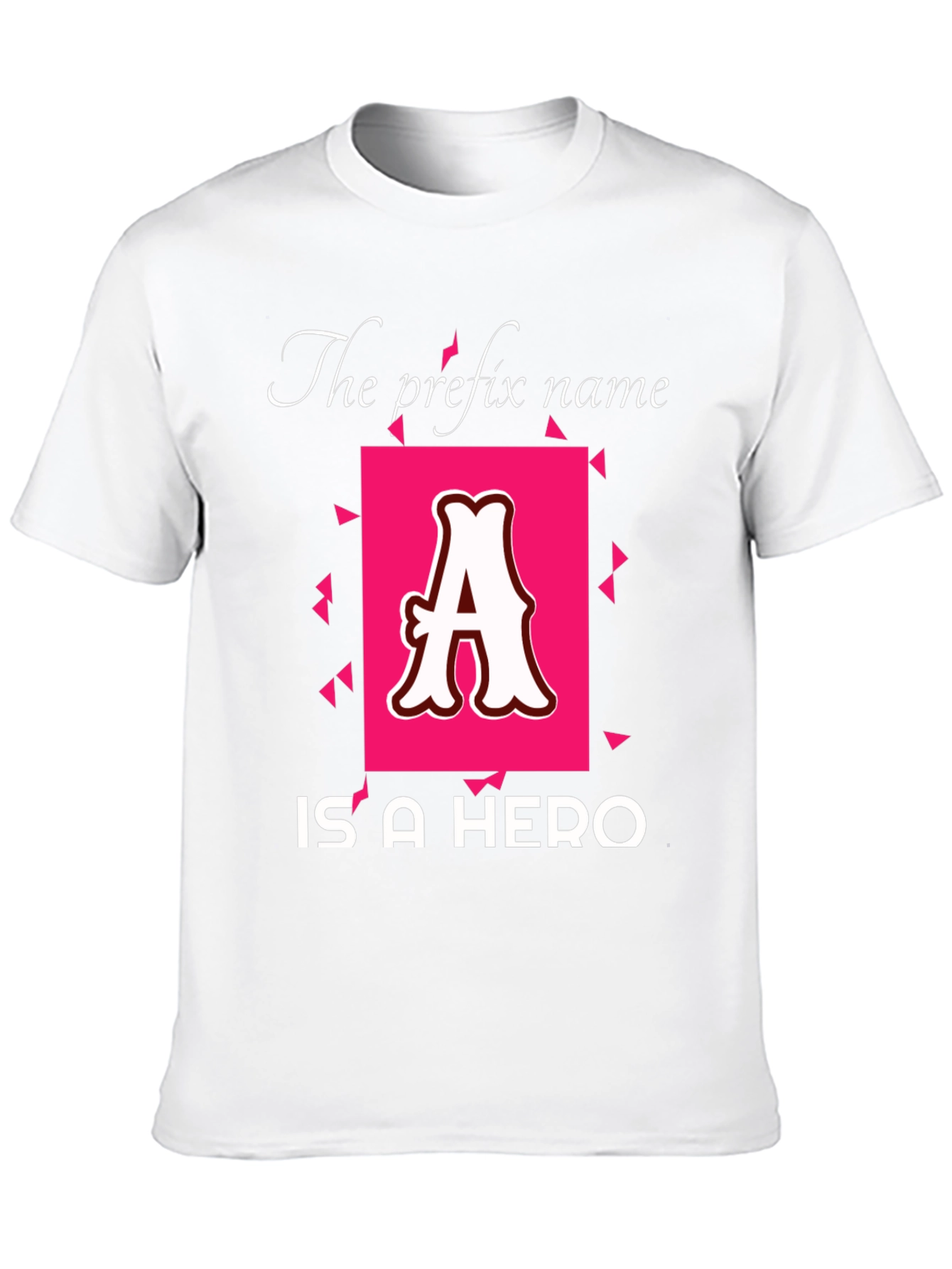 Heroic Name Prefix T-Shirt - Personalized Initial Tee