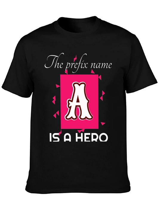 Heroic Name Prefix T-Shirt - Personalized Initial Tee