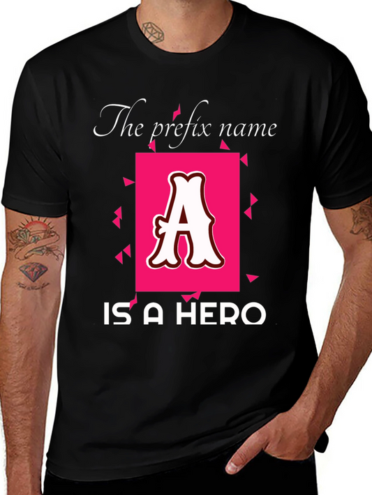 Heroic Name Prefix T-Shirt - Personalized Initial Tee