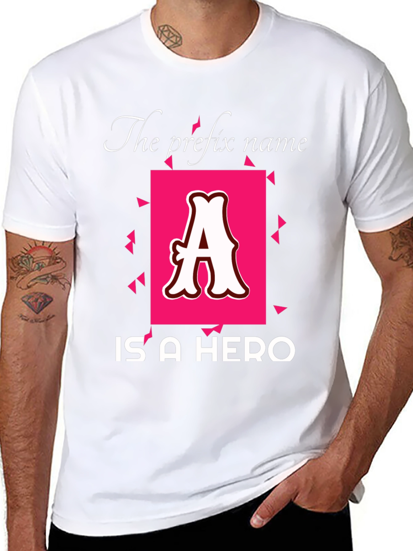 Heroic Name Prefix T-Shirt - Personalized Initial Tee
