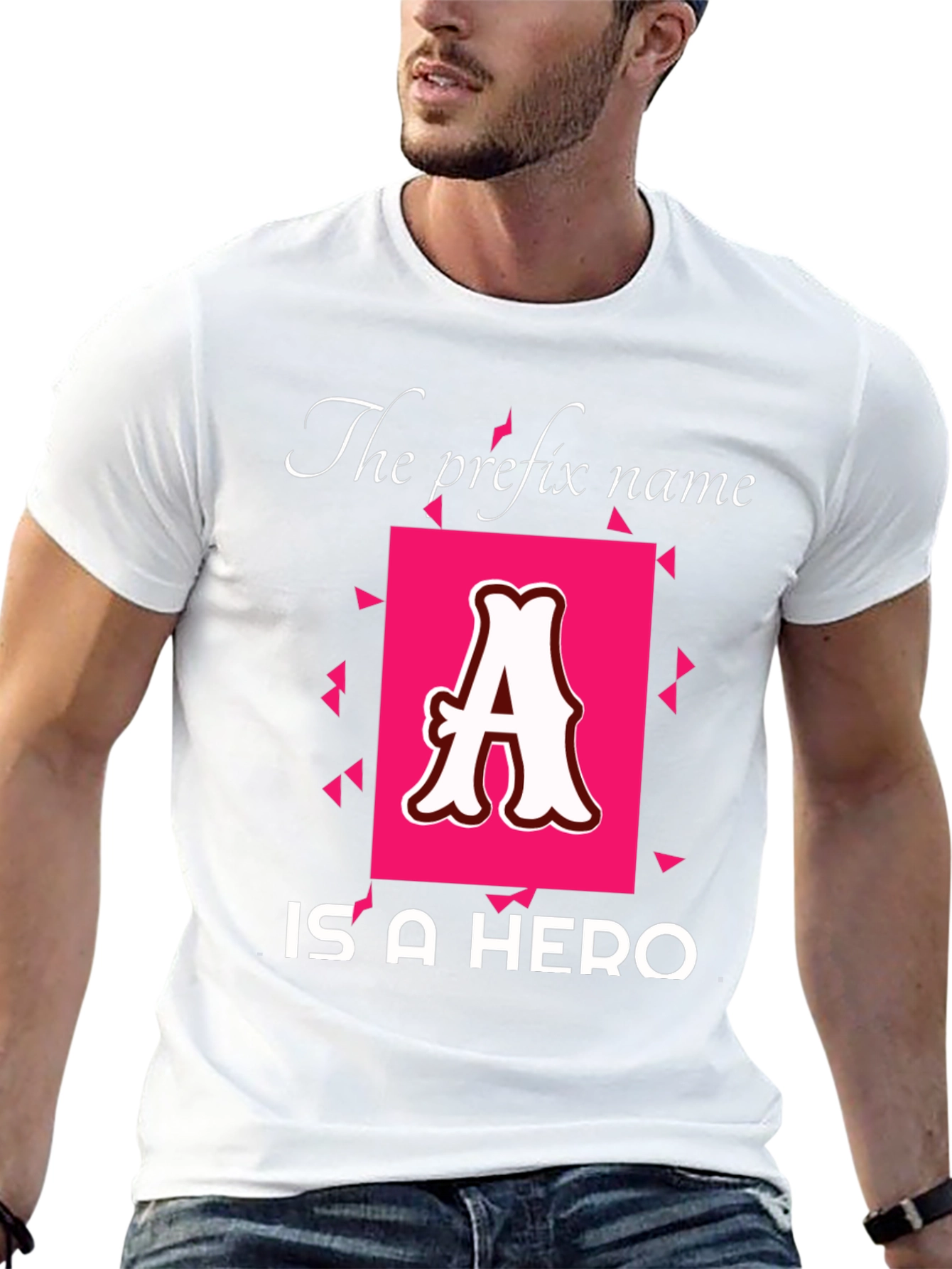 Heroic Name Prefix T-Shirt - Personalized Initial Tee