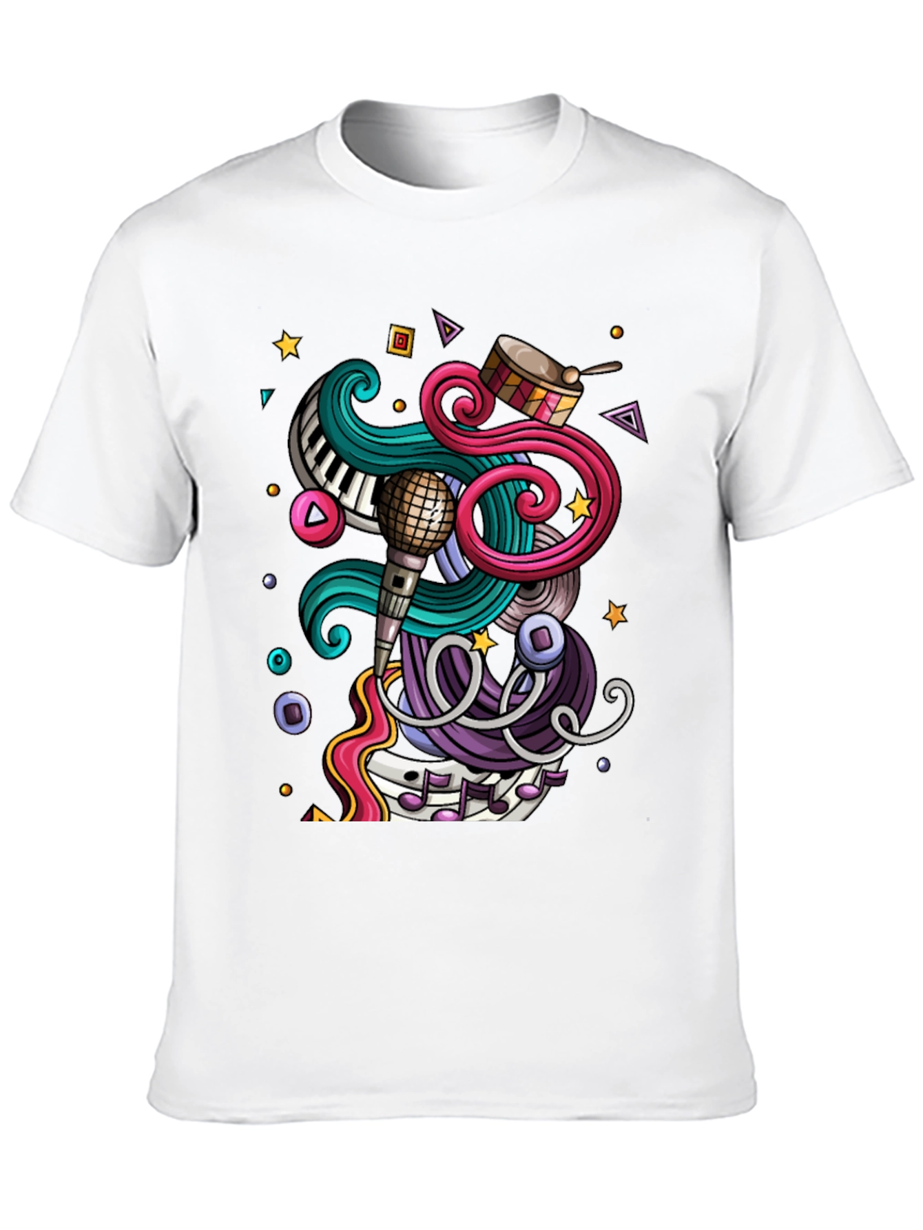 Music Lover Graphic Tee - Black Cotton T-Shirt