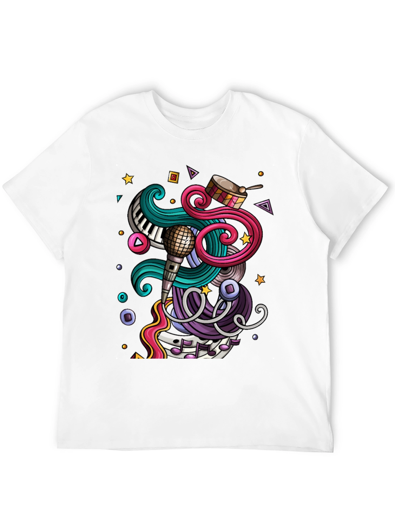 Music Lover Graphic Tee - Black Cotton T-Shirt