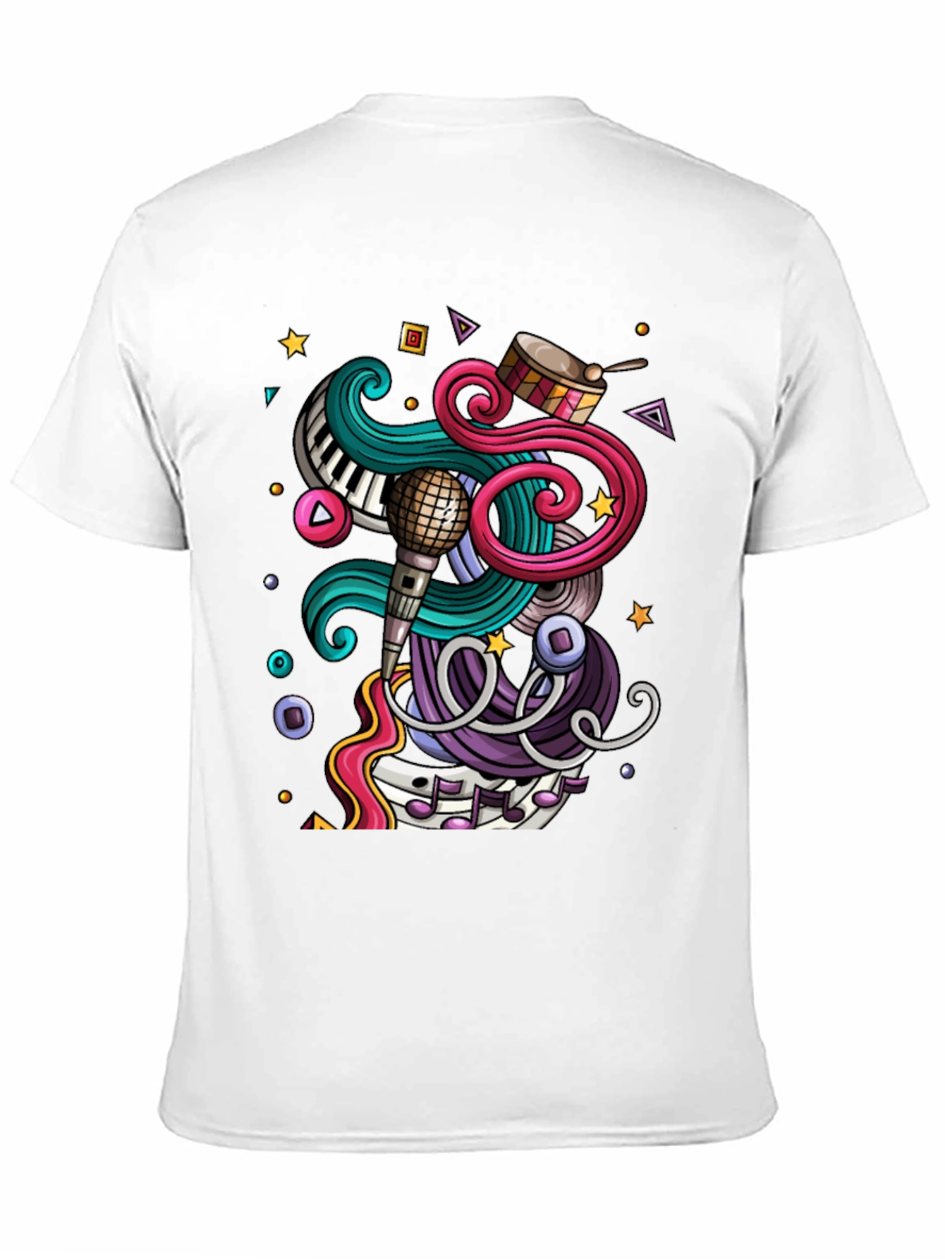 Music Lover Graphic Tee - Black Cotton T-Shirt