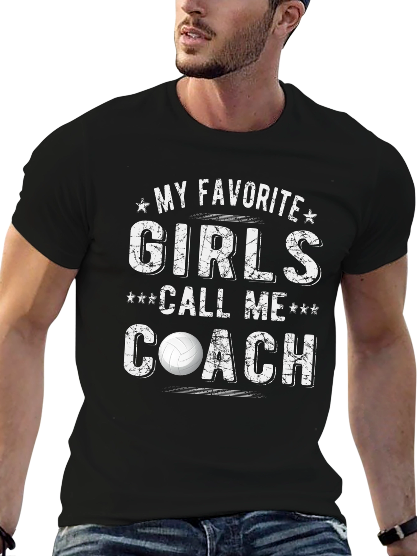 My Favorite Girls Call Me Coach Volleyball T-Shirt