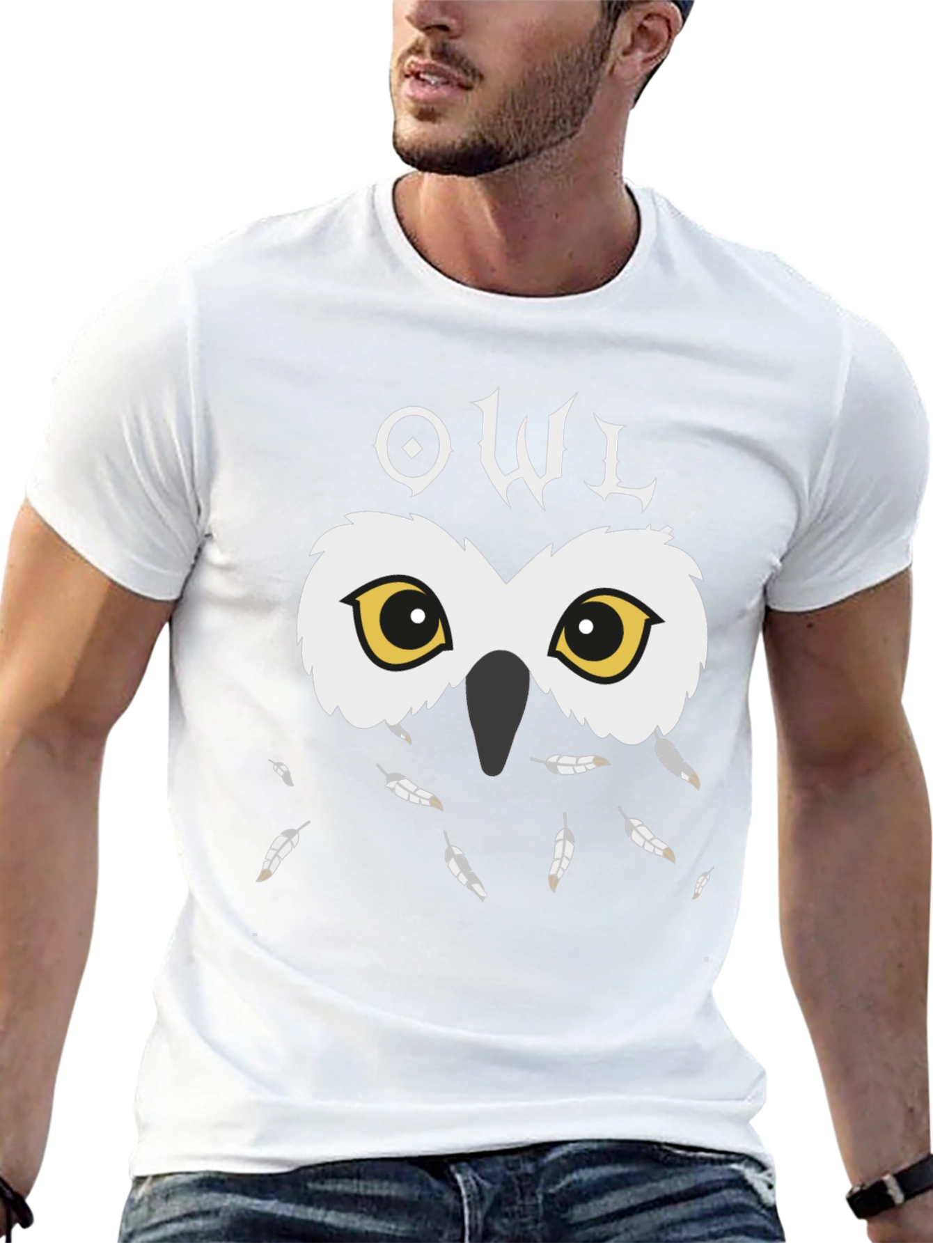 Owl Graphic Black T-Shirt - Unique Design