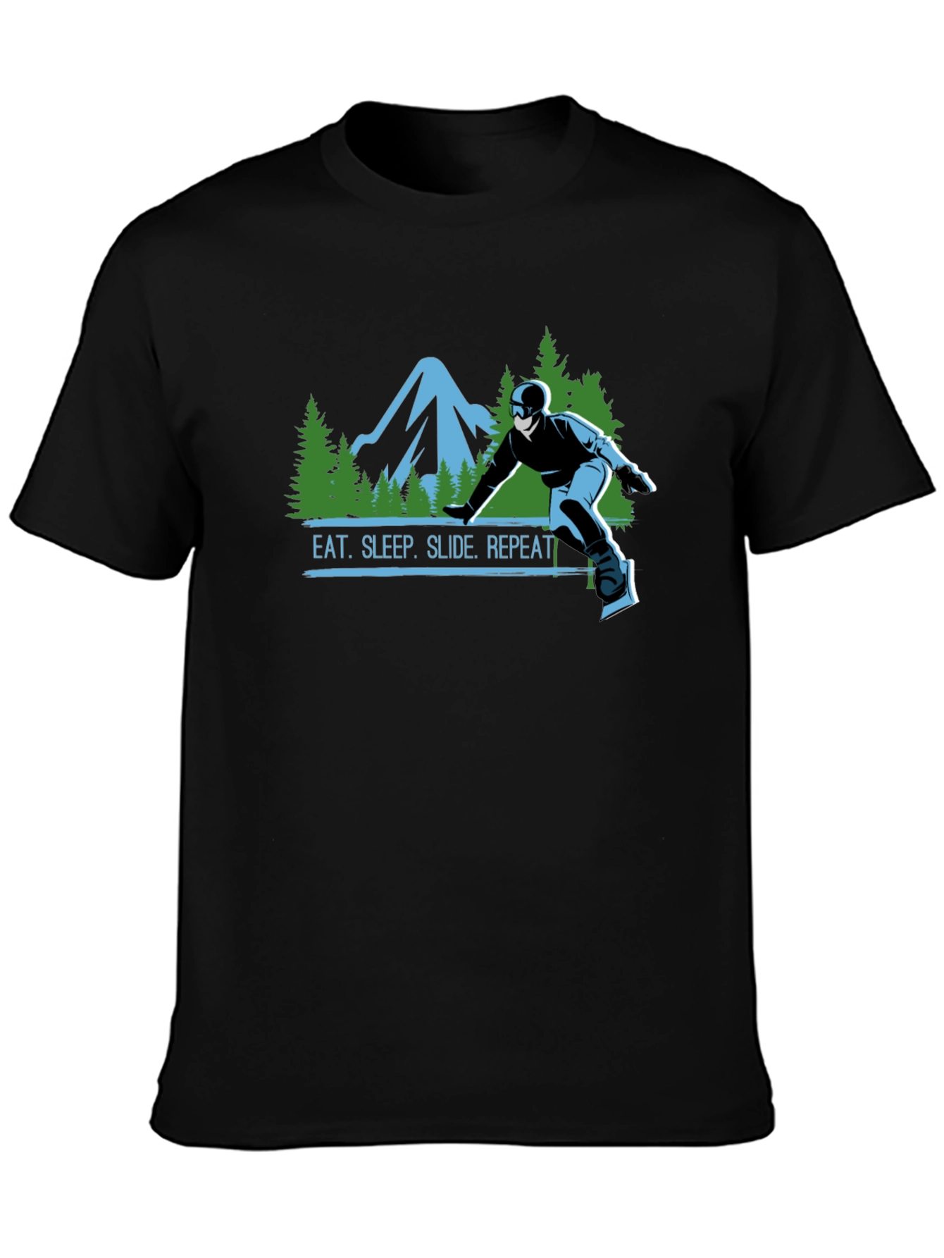 Eat Sleep Slide Repeat T-Shirt - Snowboarding Tee
