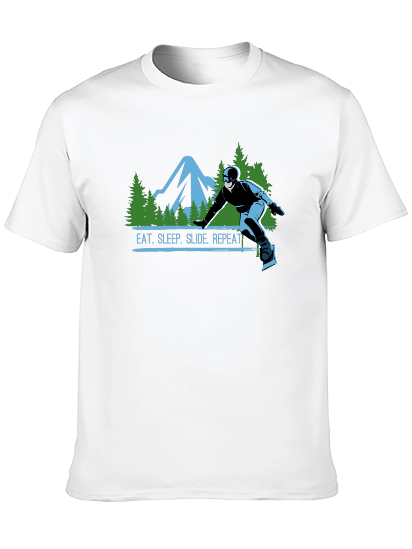 Eat Sleep Slide Repeat T-Shirt - Snowboarding Tee