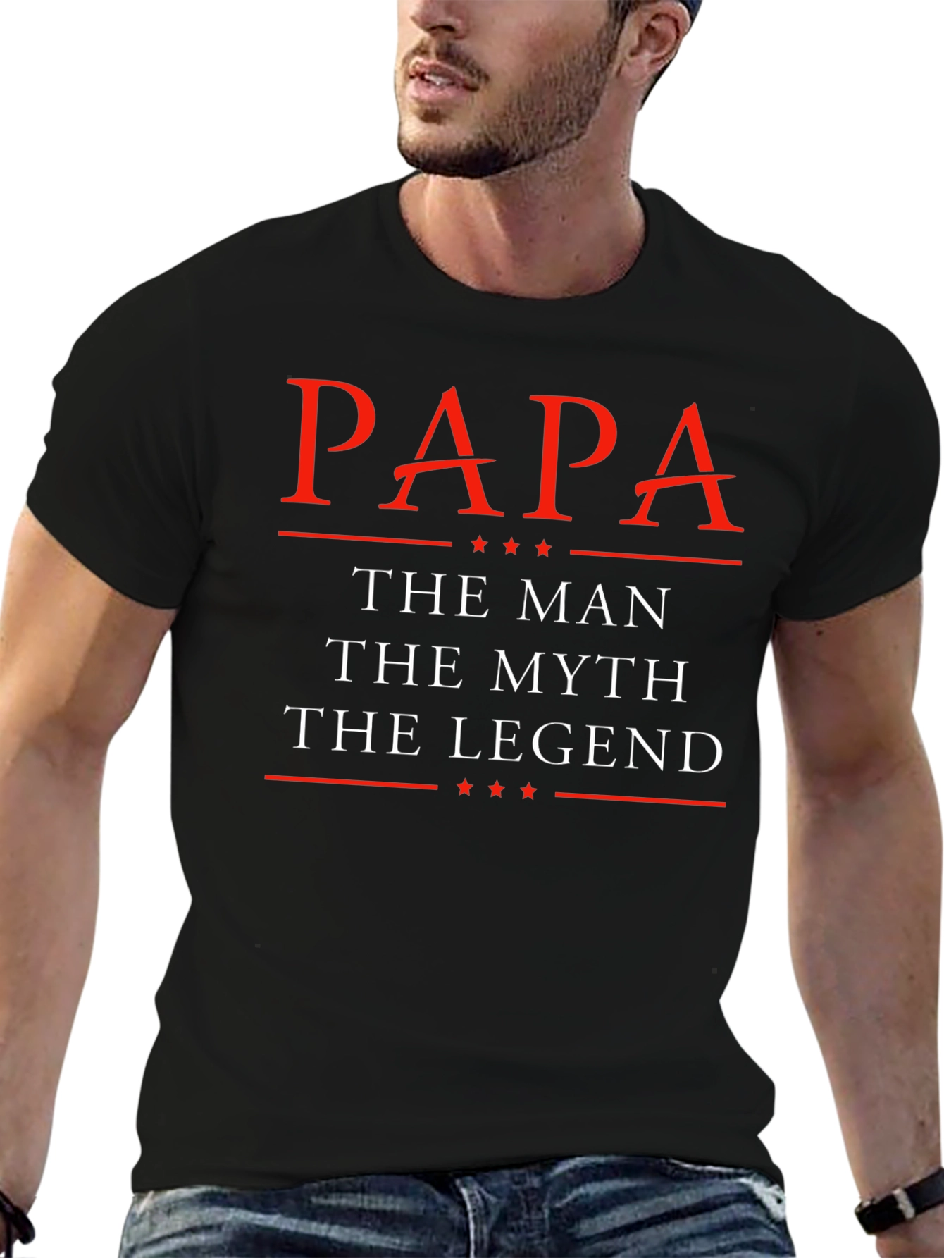 Papa The Man The Myth The Legend Graphic T-Shirt