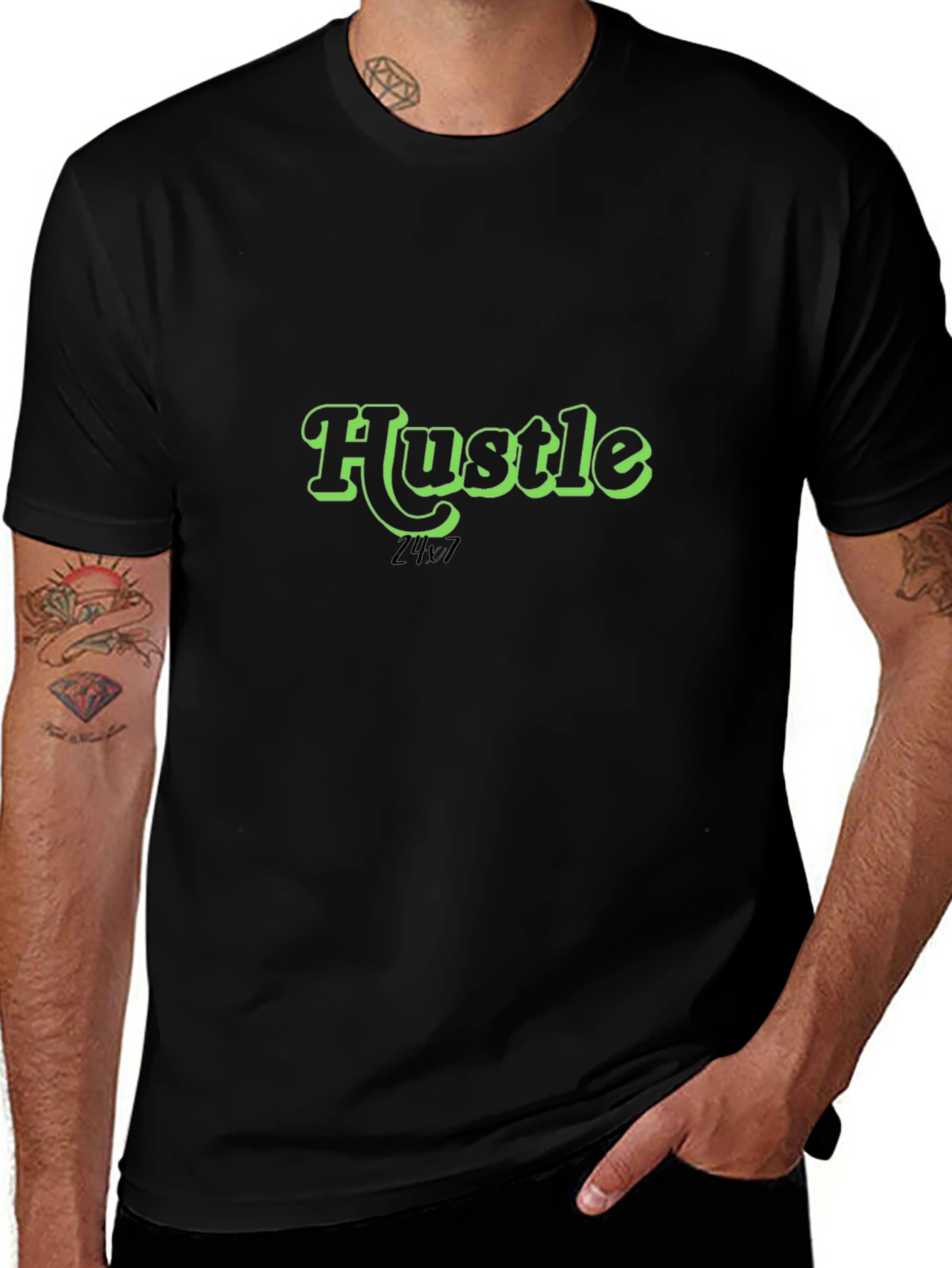 Hustle 24/7 Black T-Shirt
