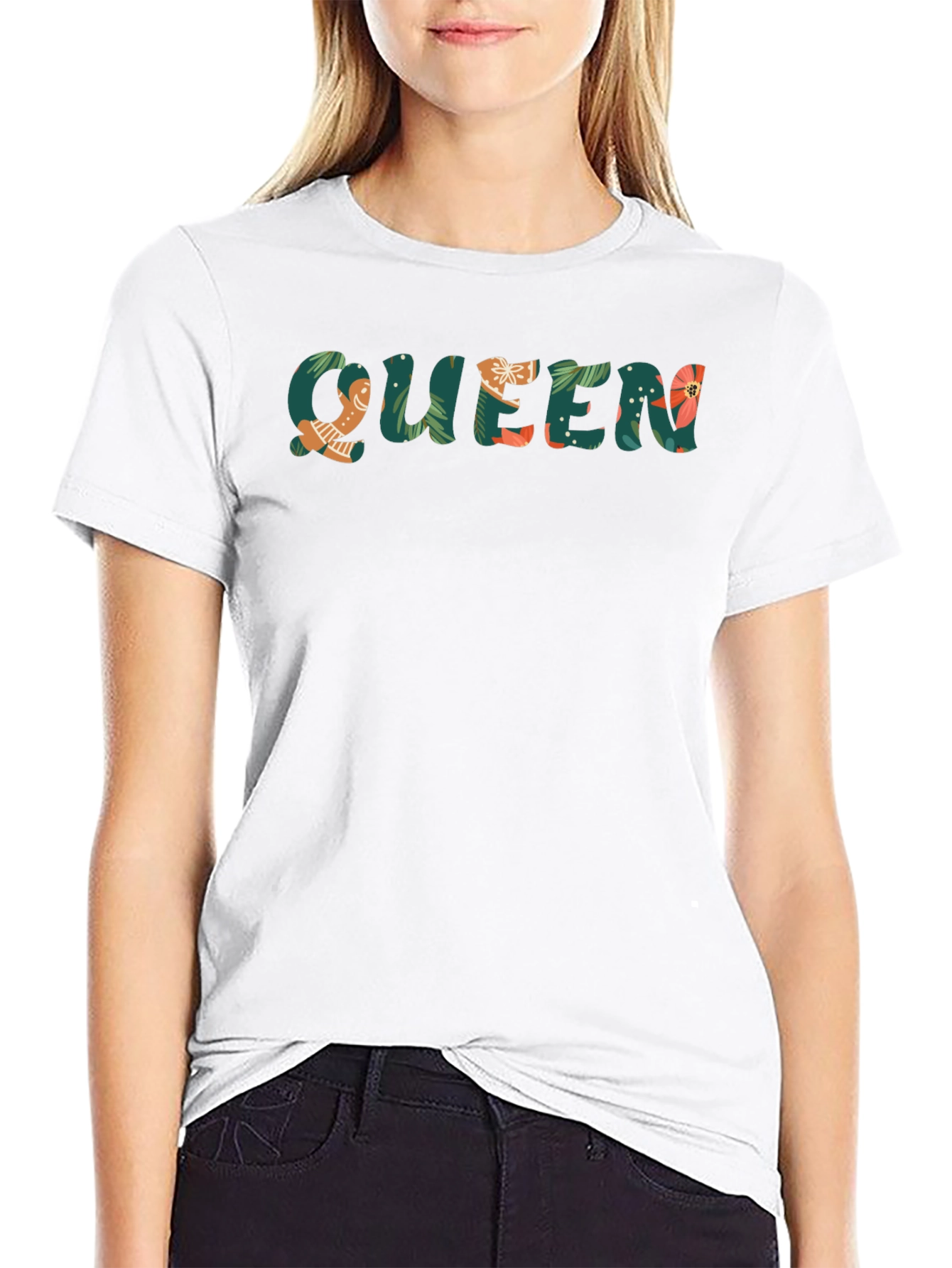 Tropical Queen Black T-Shirt