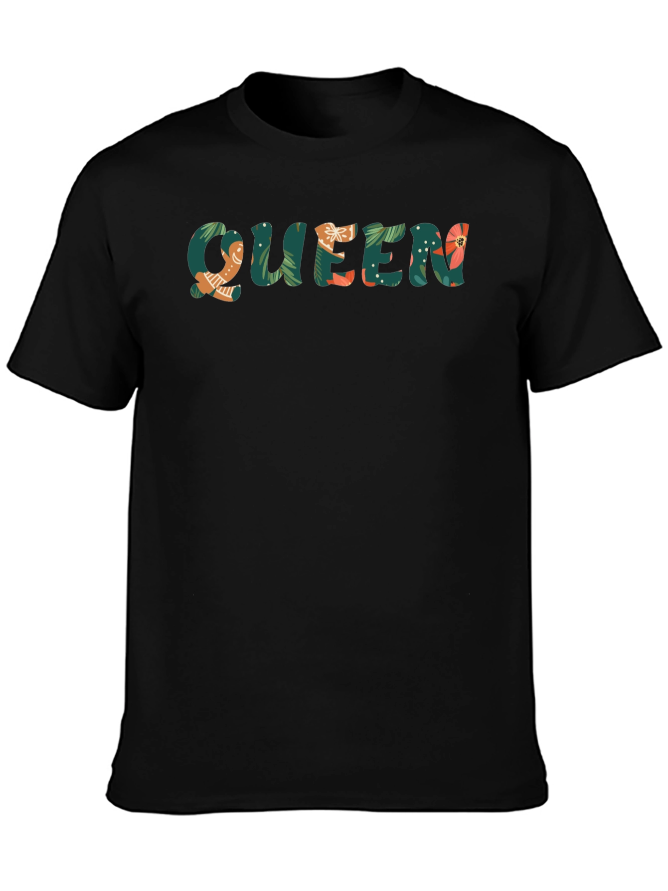 Tropical Queen Black T-Shirt