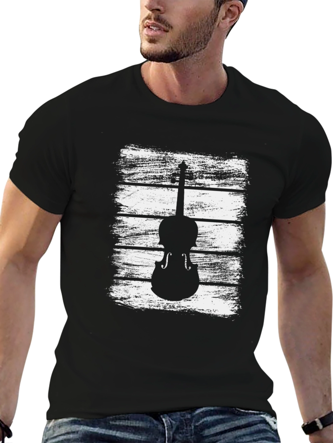 Violin Graphic Tee - Music Lovers T-Shirt