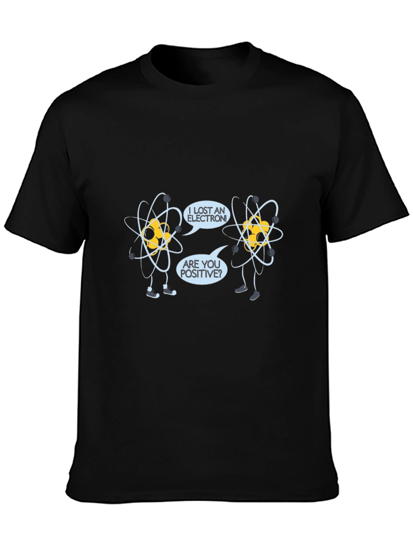 Funny Science Atom Humor Black T-Shirt