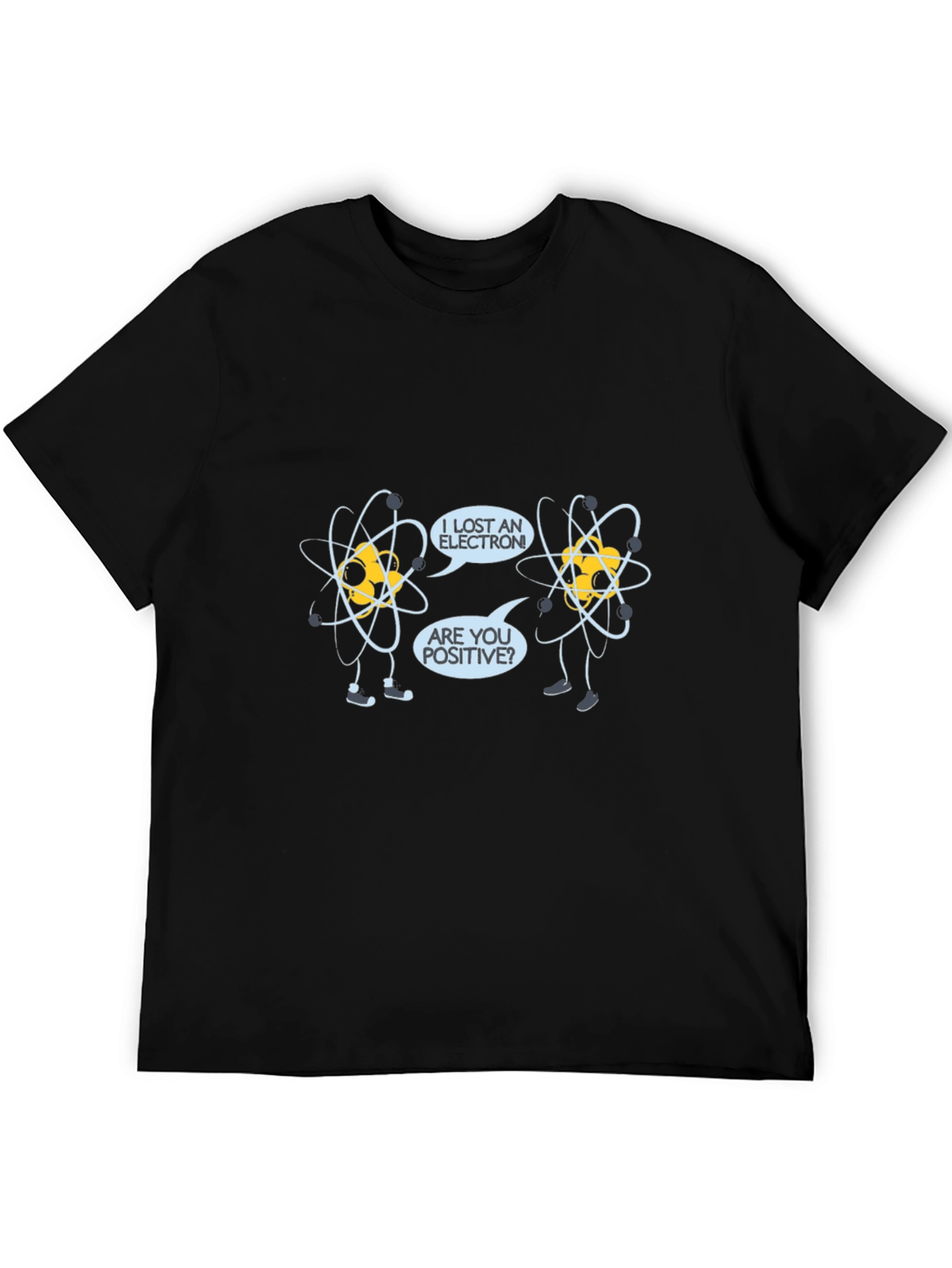 Funny Science Atom Humor Black T-Shirt