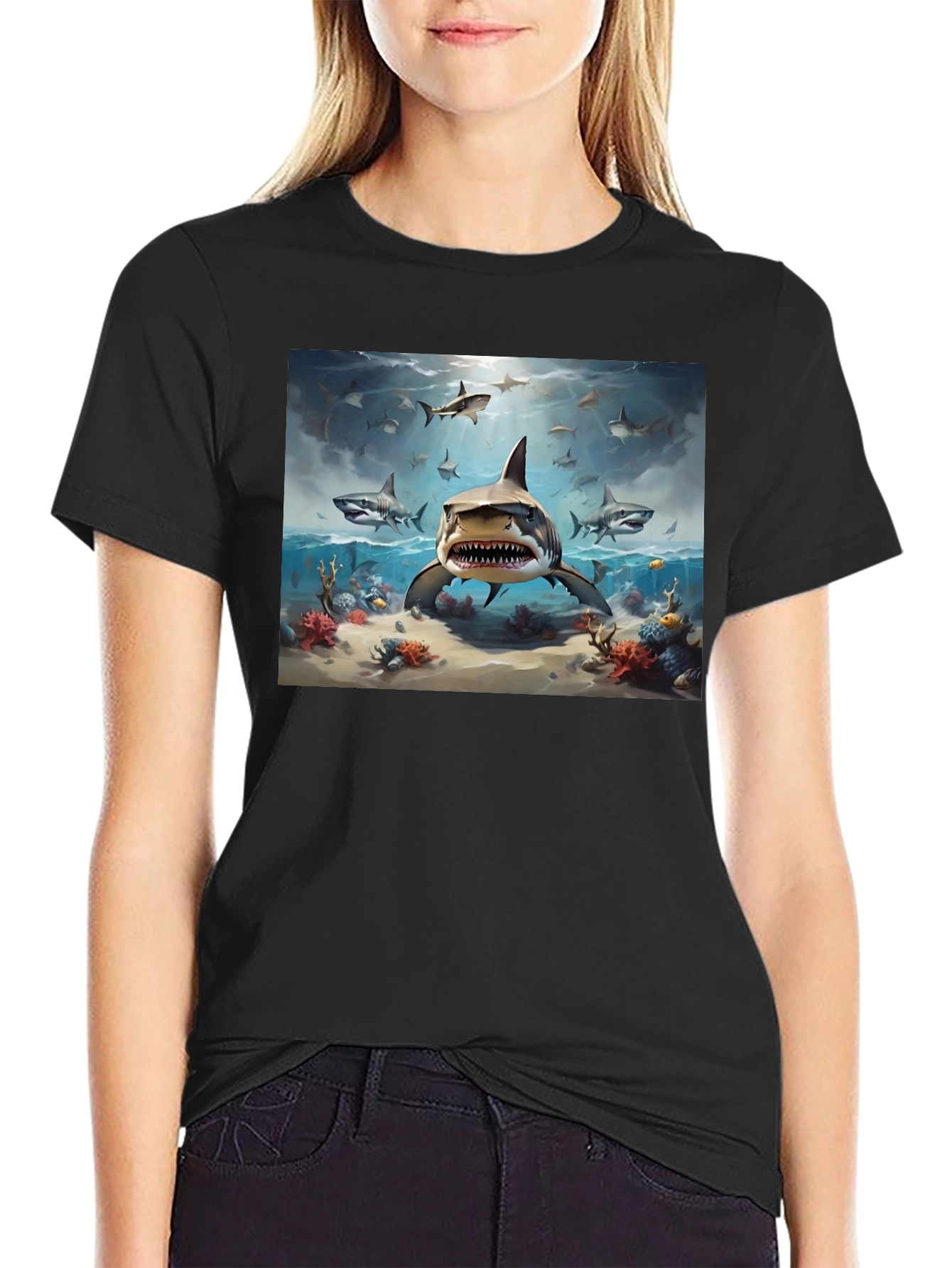Shark Attack T-Shirt - Marine Life Graphic Tee