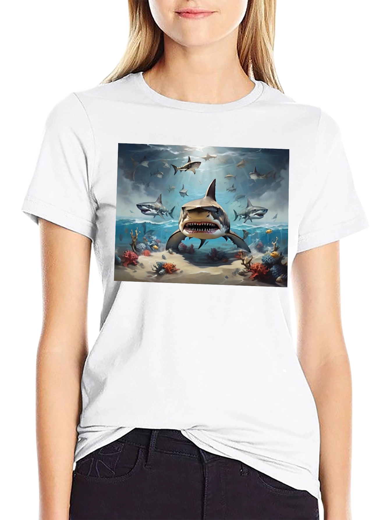 Shark Attack T-Shirt - Marine Life Graphic Tee
