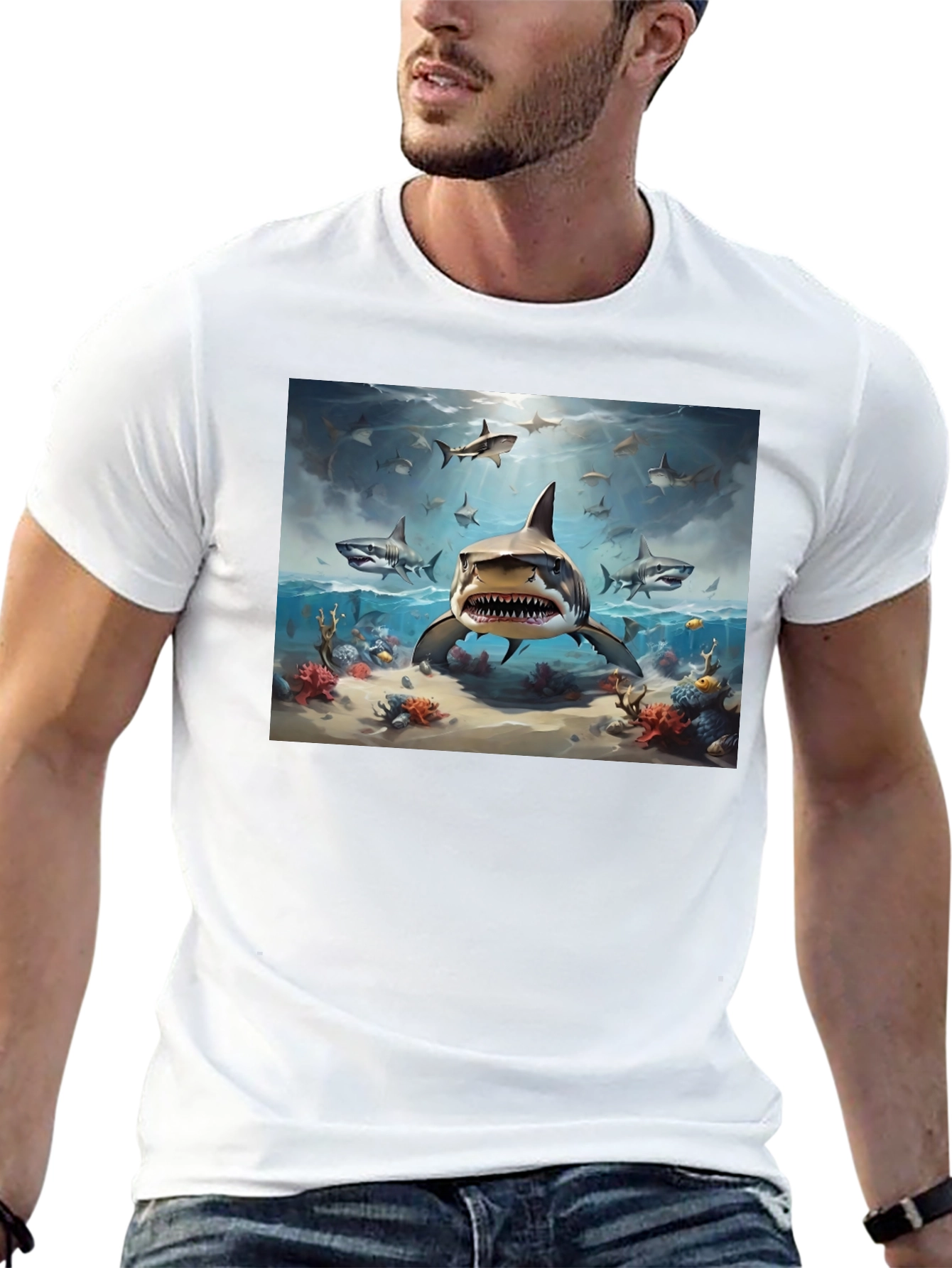 Shark Attack T-Shirt - Marine Life Graphic Tee