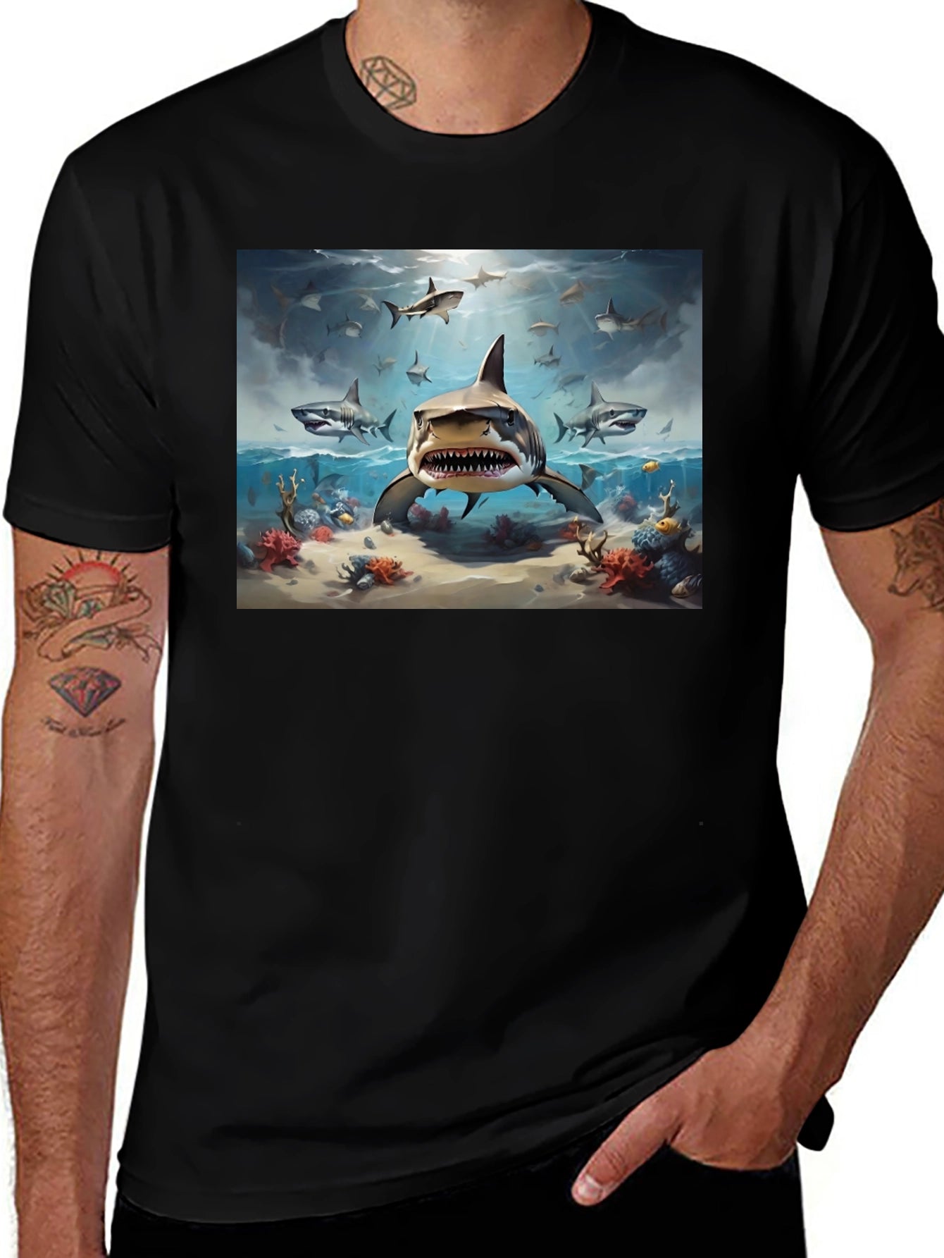 Shark Attack T-Shirt - Marine Life Graphic Tee