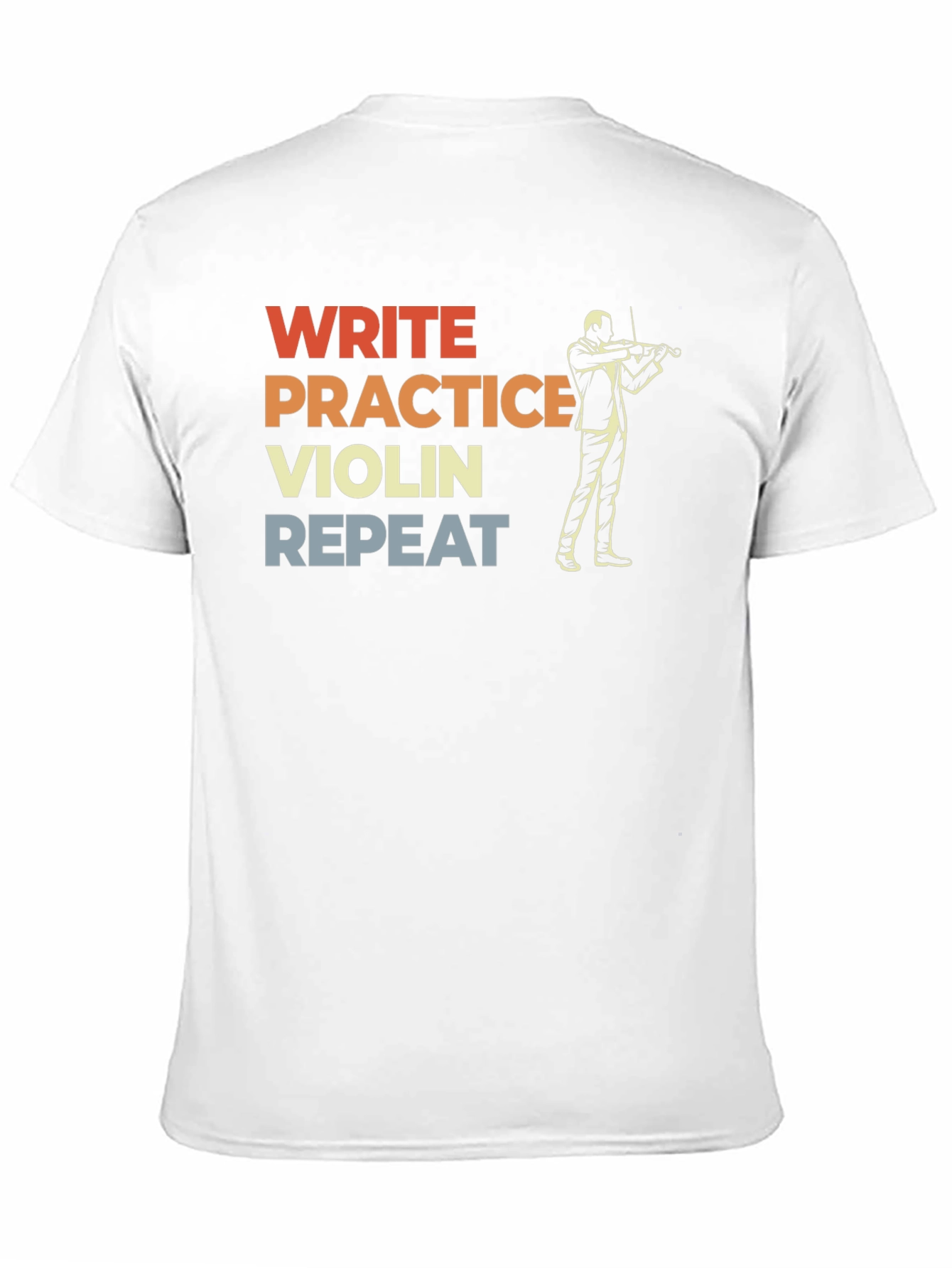 Write Practice Violin Repeat Graphic T-Shirt
