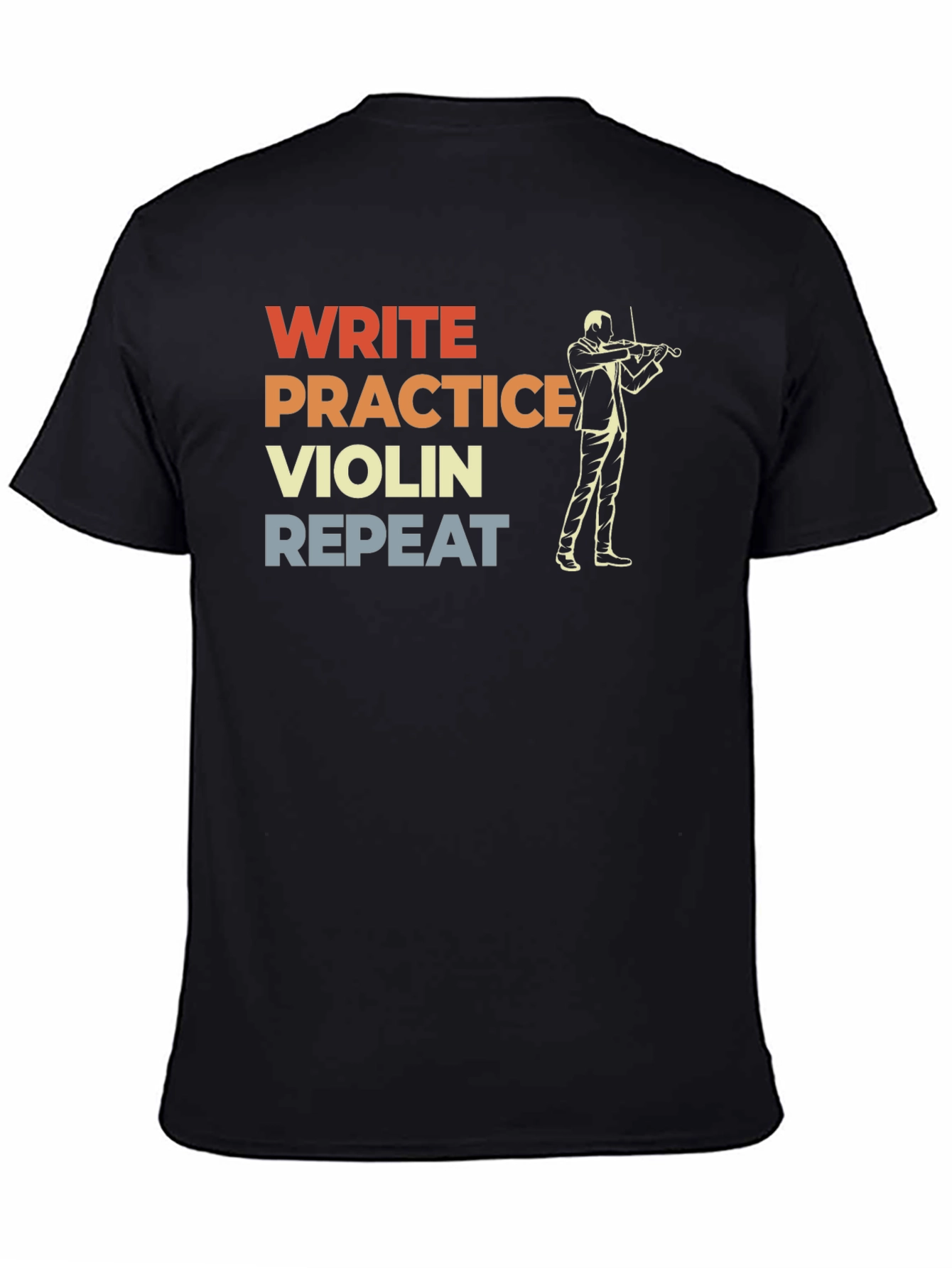 Write Practice Violin Repeat Graphic T-Shirt