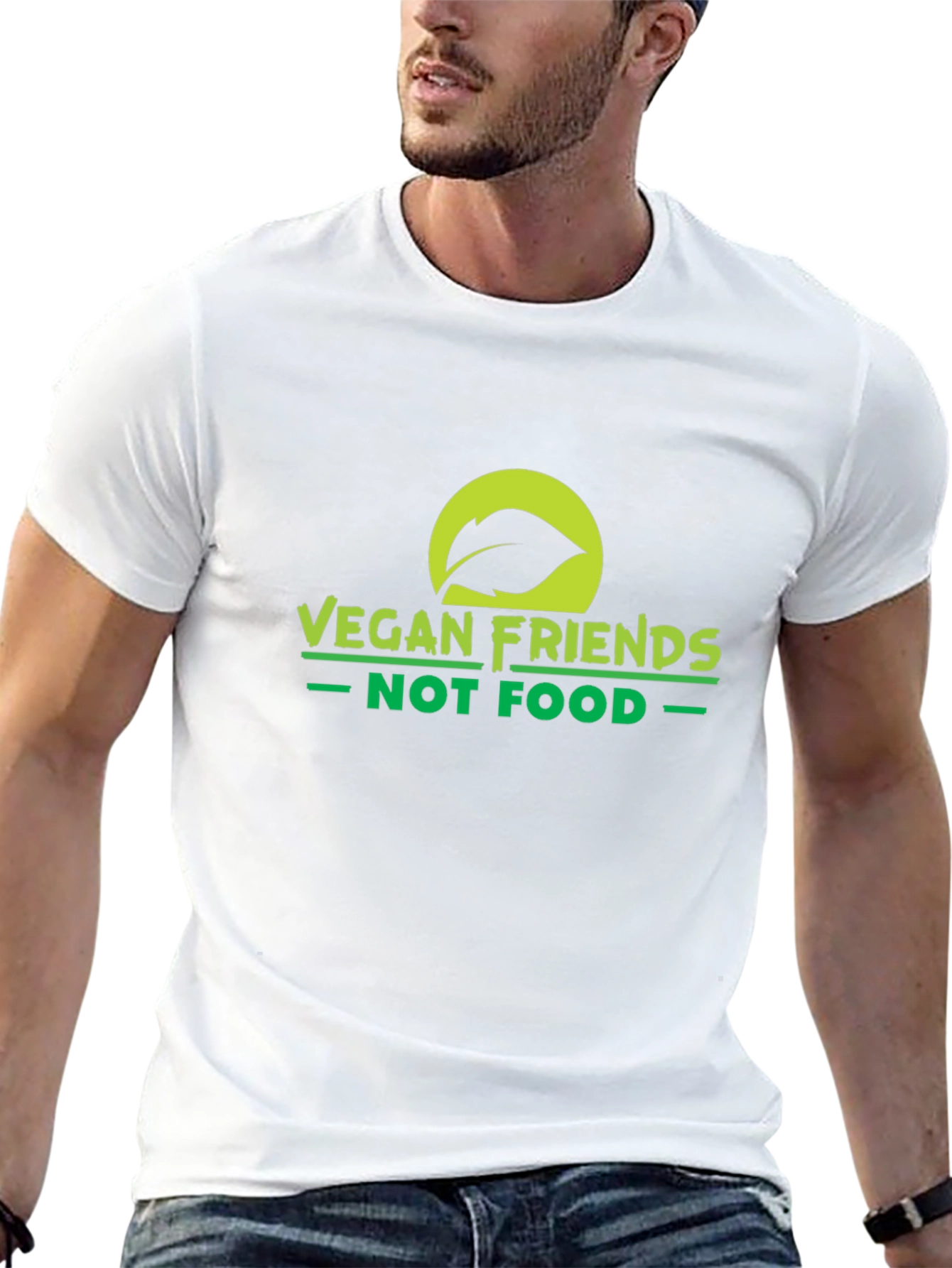 Vegan Friends Not Food T-Shirt - Black