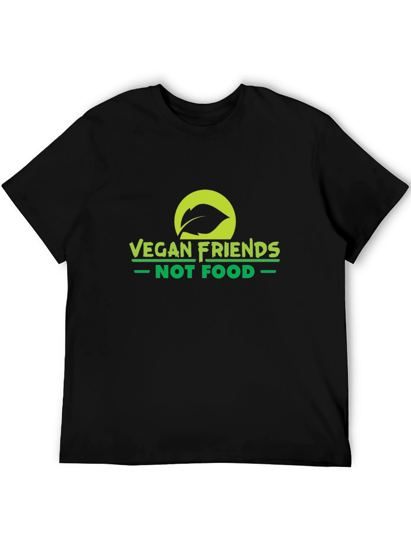 Vegan Friends Not Food T-Shirt - Black