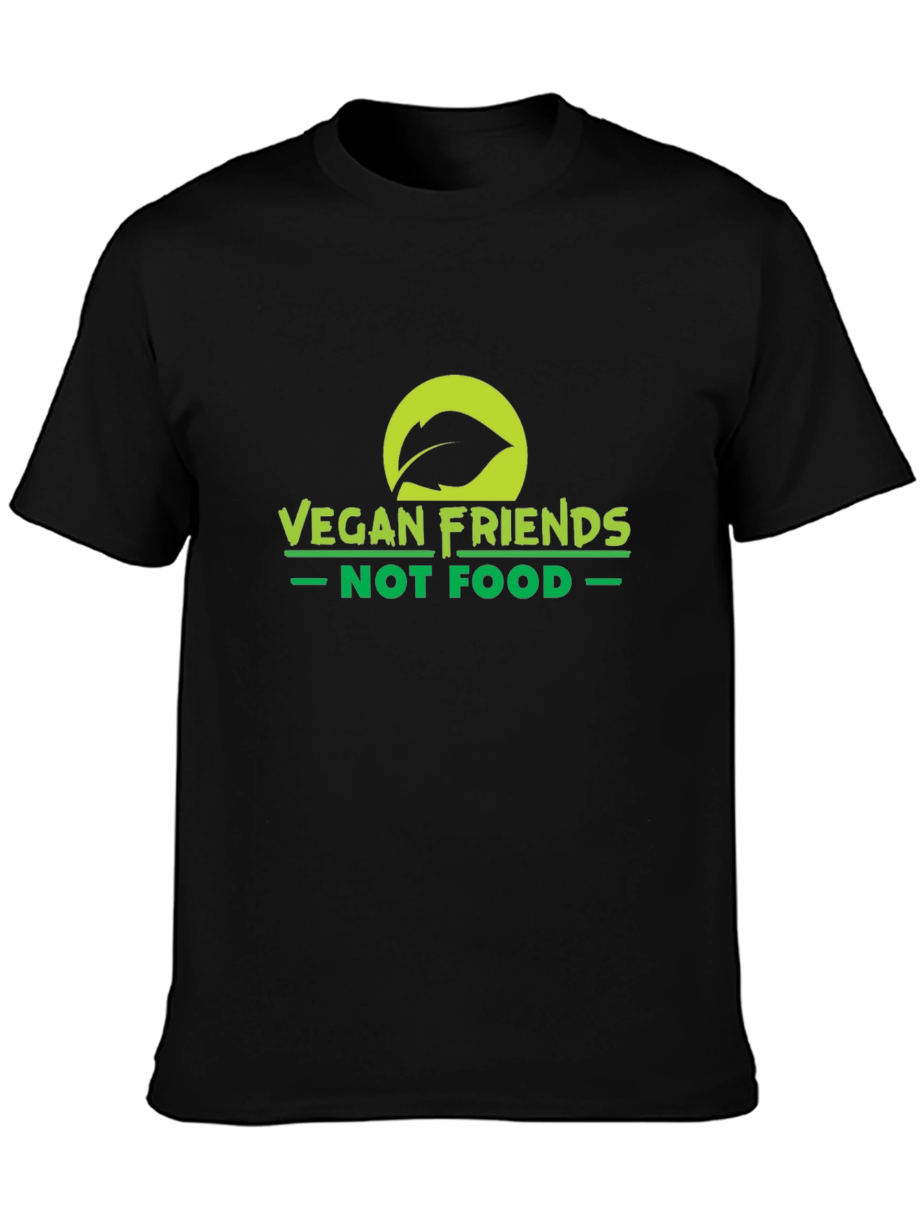 Vegan Friends Not Food T-Shirt - Black