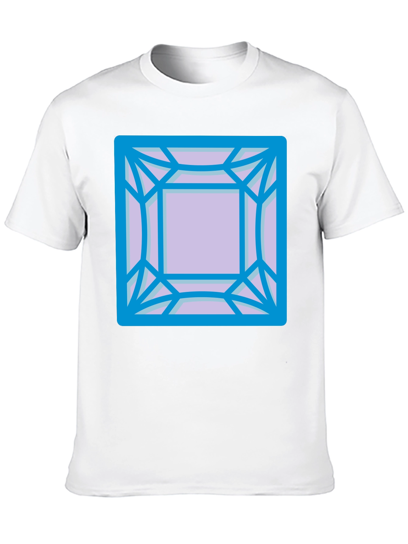 Geometric Gem Graphic Tee - Modern Casual Style