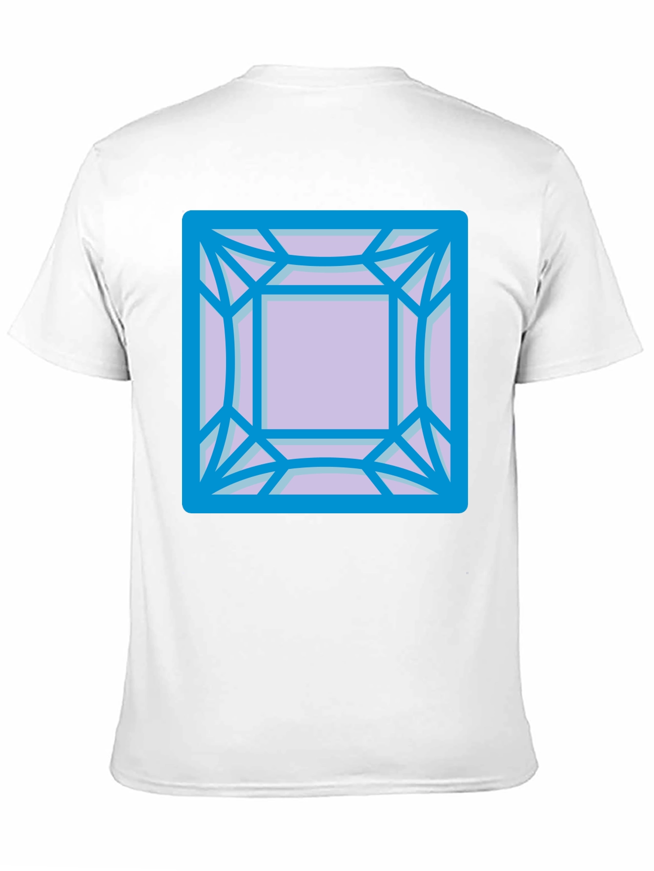 Geometric Gem Graphic Tee - Modern Casual Style
