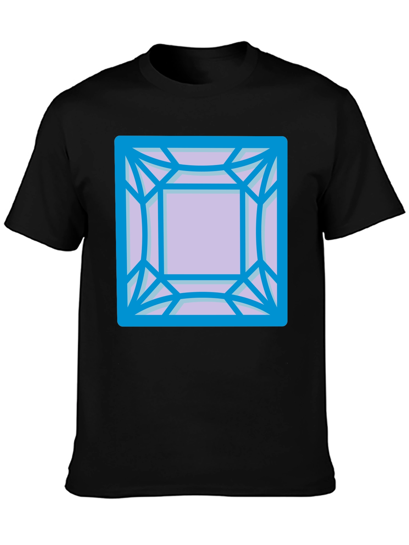 Geometric Gem Graphic Tee - Modern Casual Style