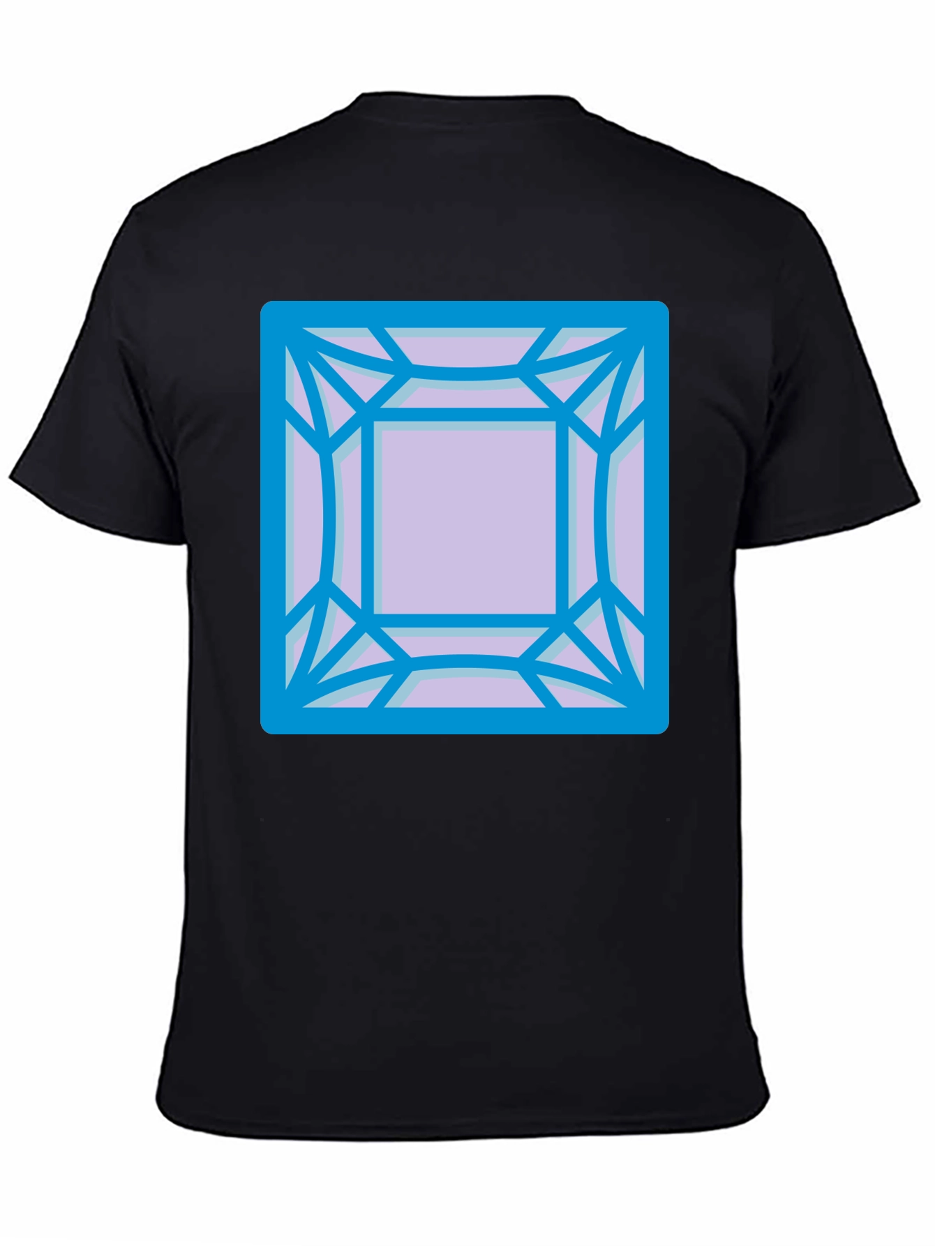 Geometric Gem Graphic Tee - Modern Casual Style