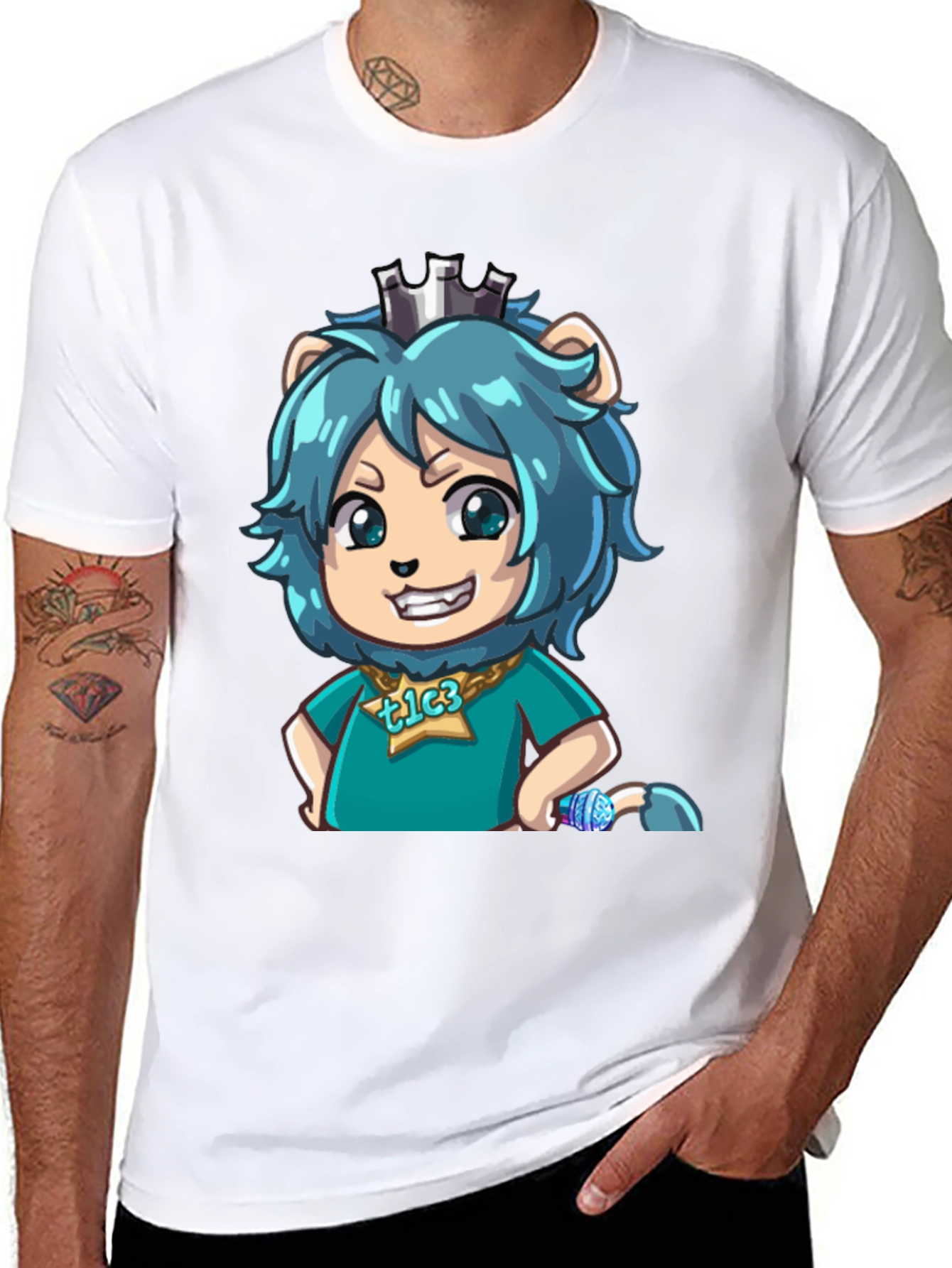 TLC3 Cartoon Graphic Black T-Shirt