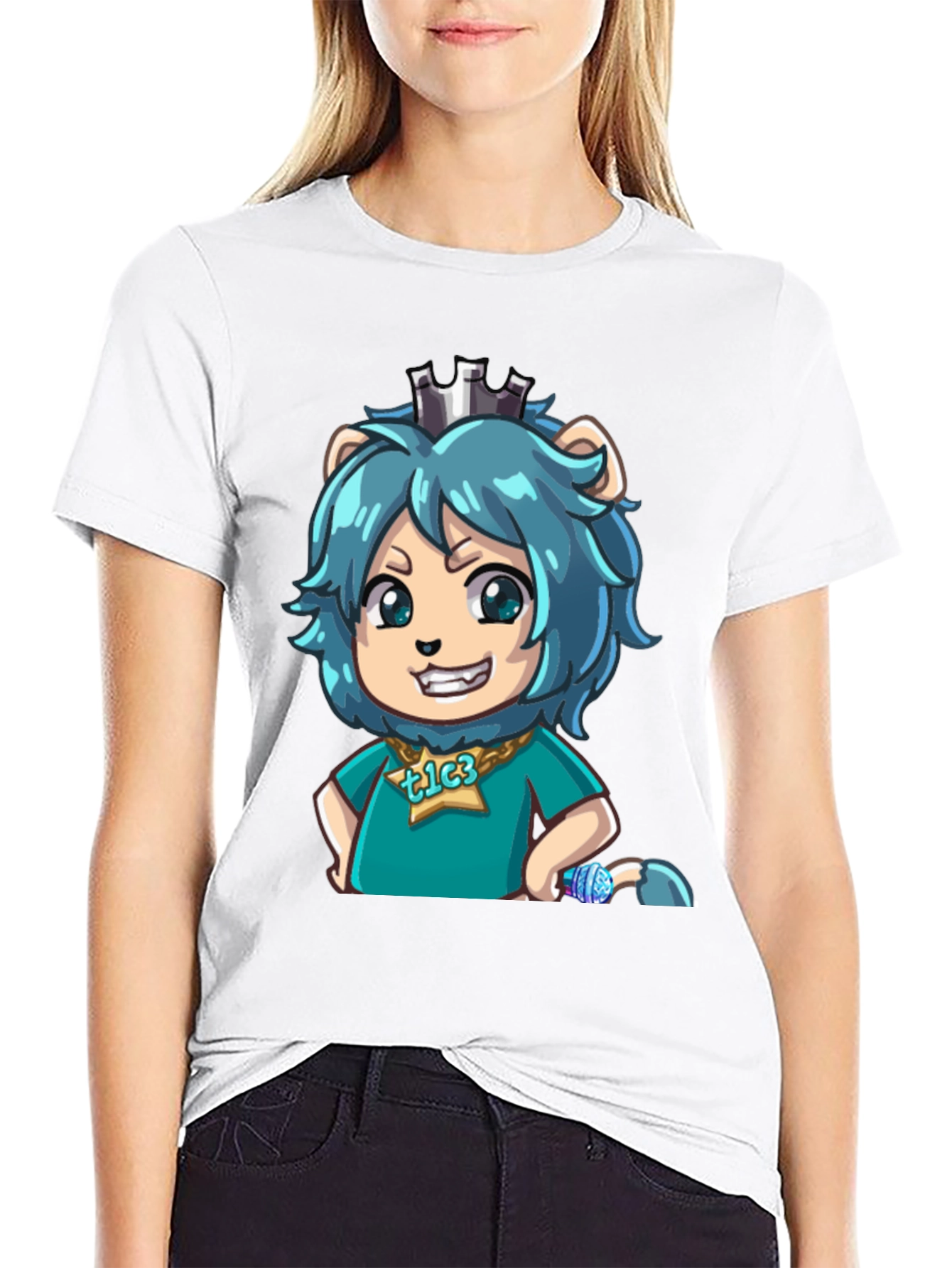 TLC3 Cartoon Graphic Black T-Shirt