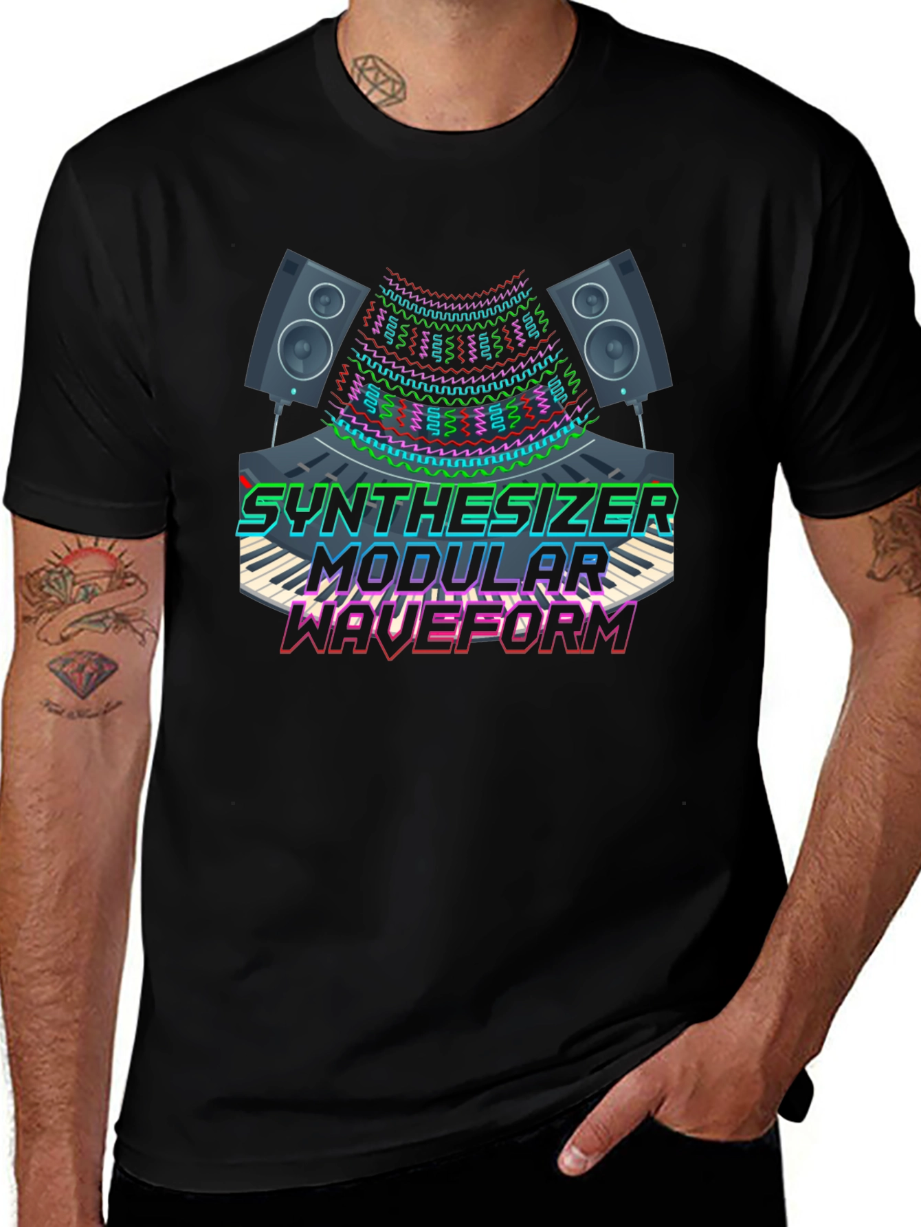 Synthesizer Modular Waveform Graphic Tee