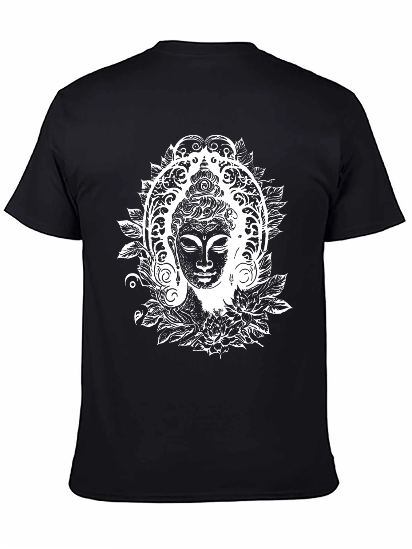 Buddha Graphic Tee - Black Cotton Comfort