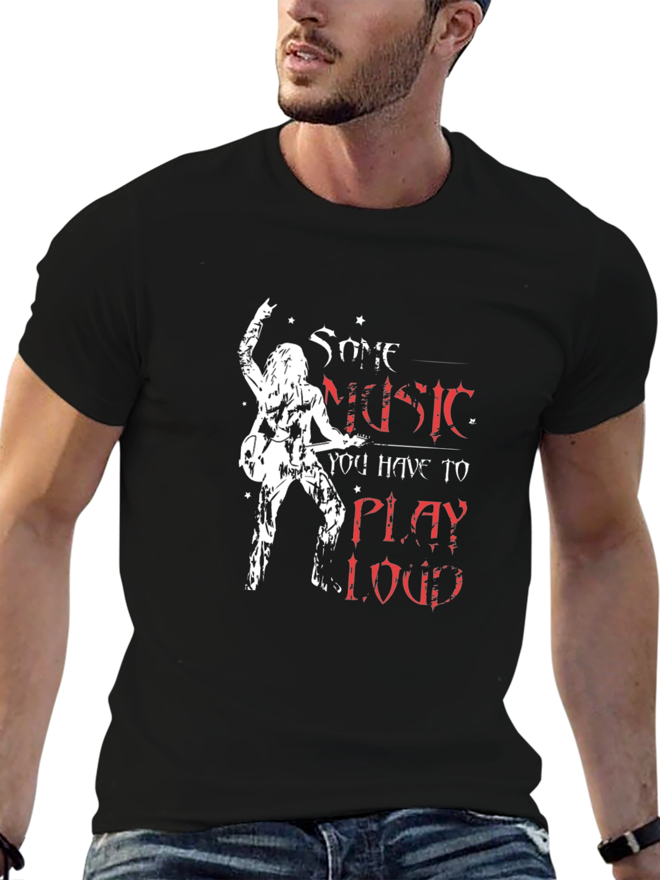Some Music You Have to Play Loud Black T-Shirt