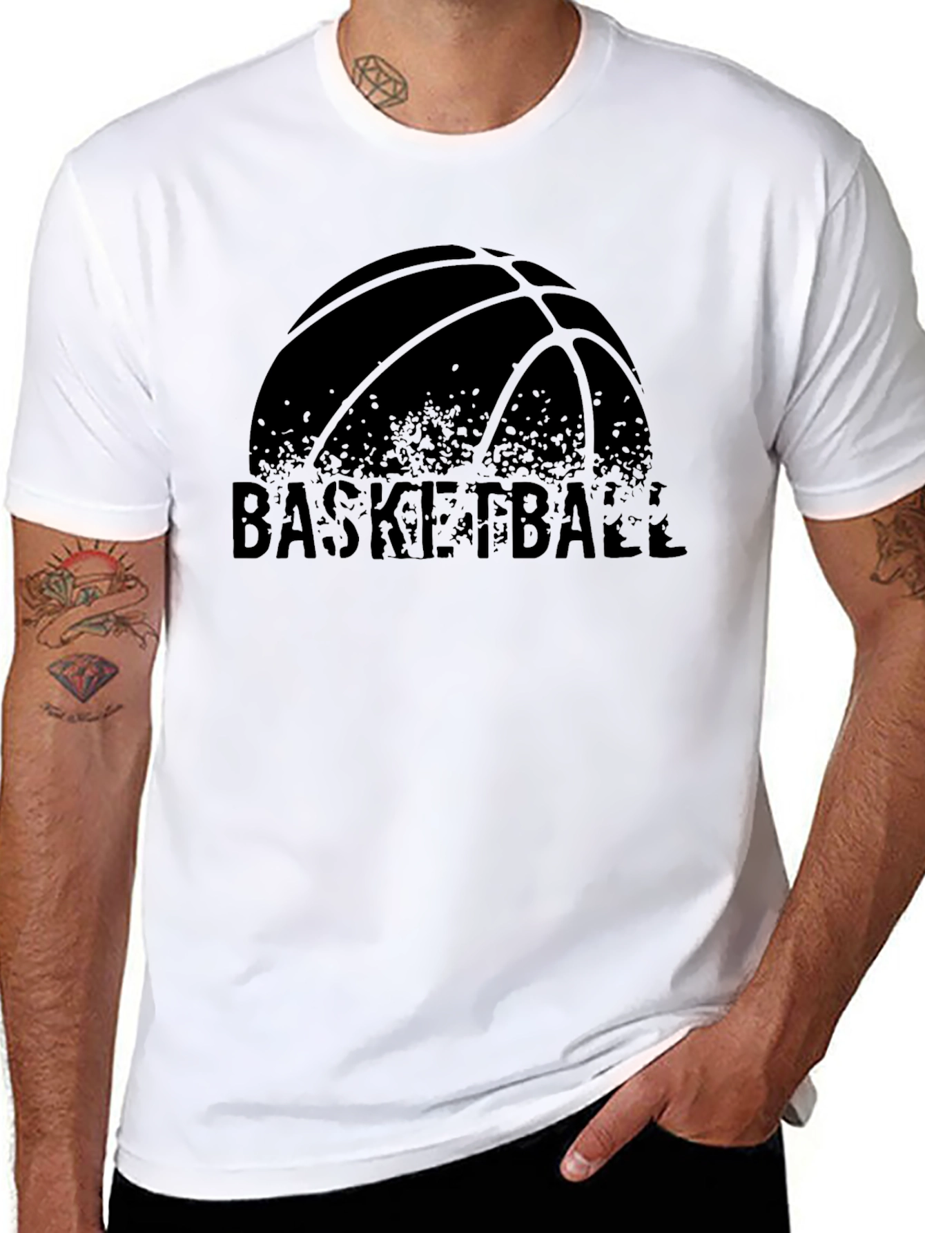 Basketball Graphic Black T-Shirt