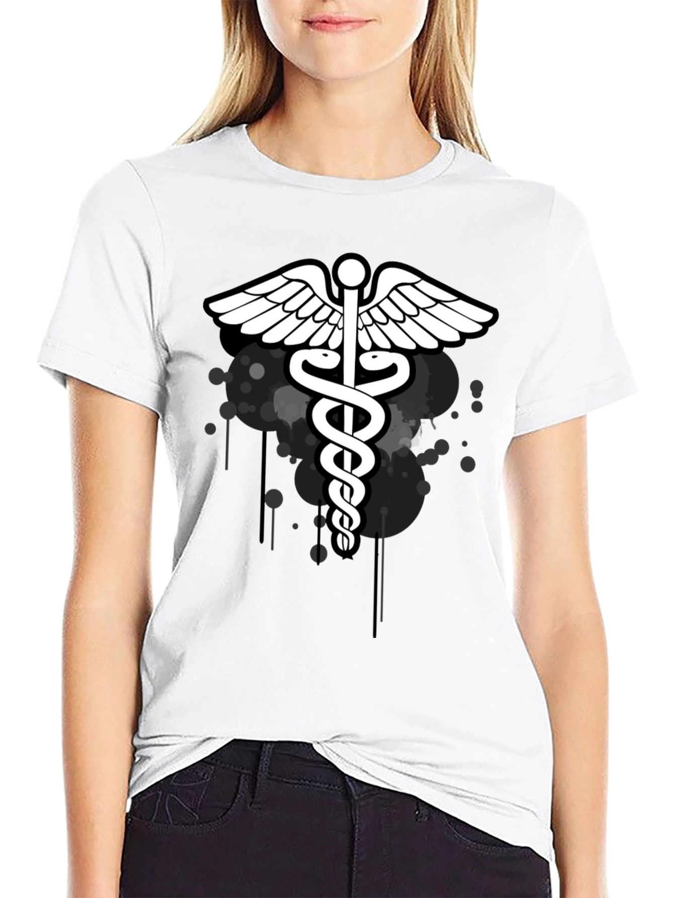 Caduceus Graphic T-Shirt - Medical Symbol Tee