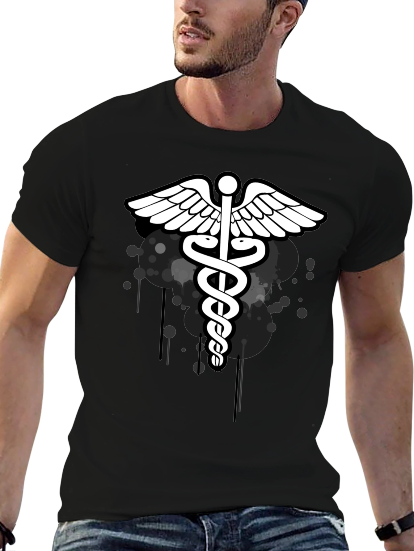 Caduceus Graphic T-Shirt - Medical Symbol Tee