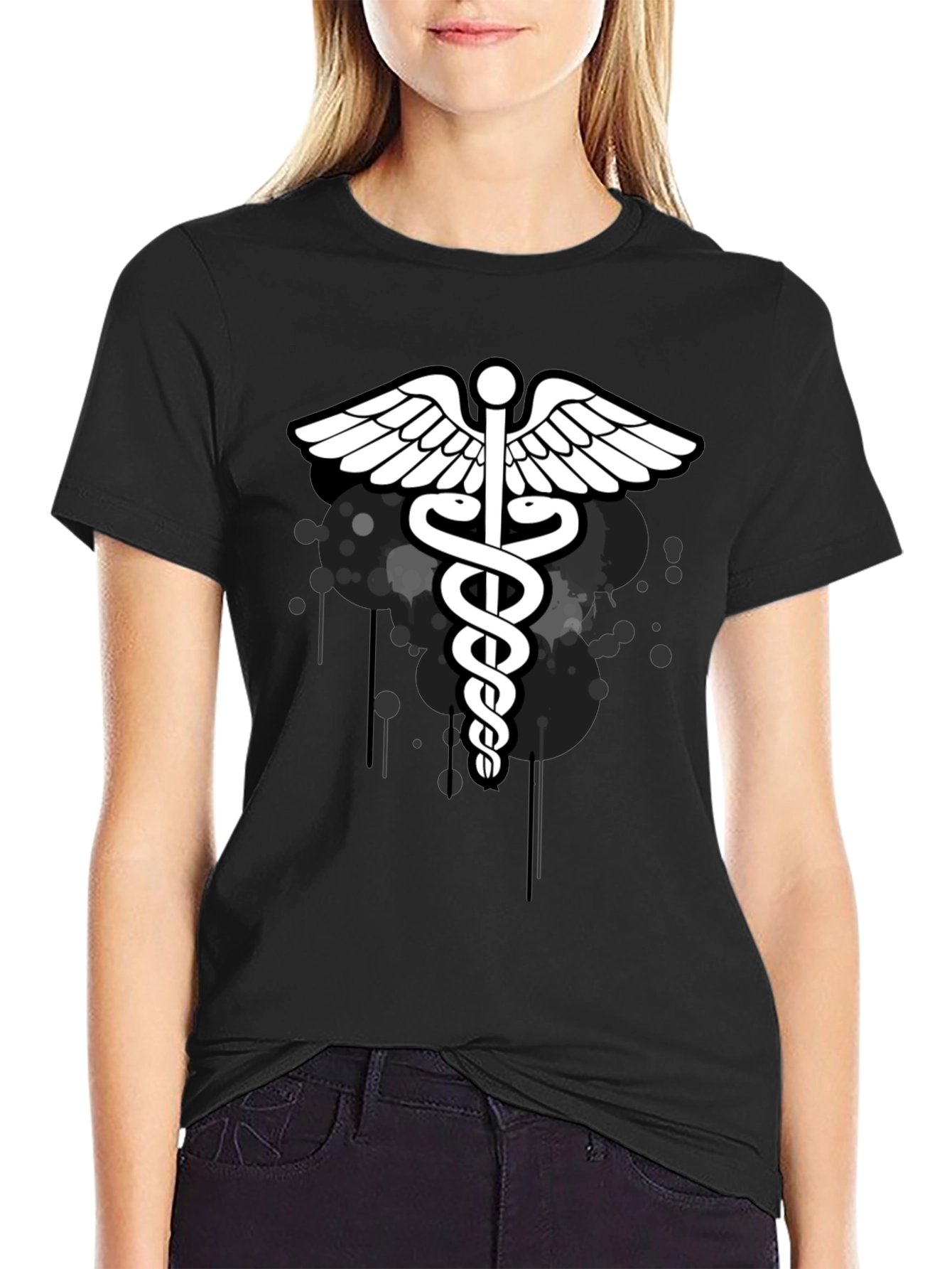 Caduceus Graphic T-Shirt - Medical Symbol Tee