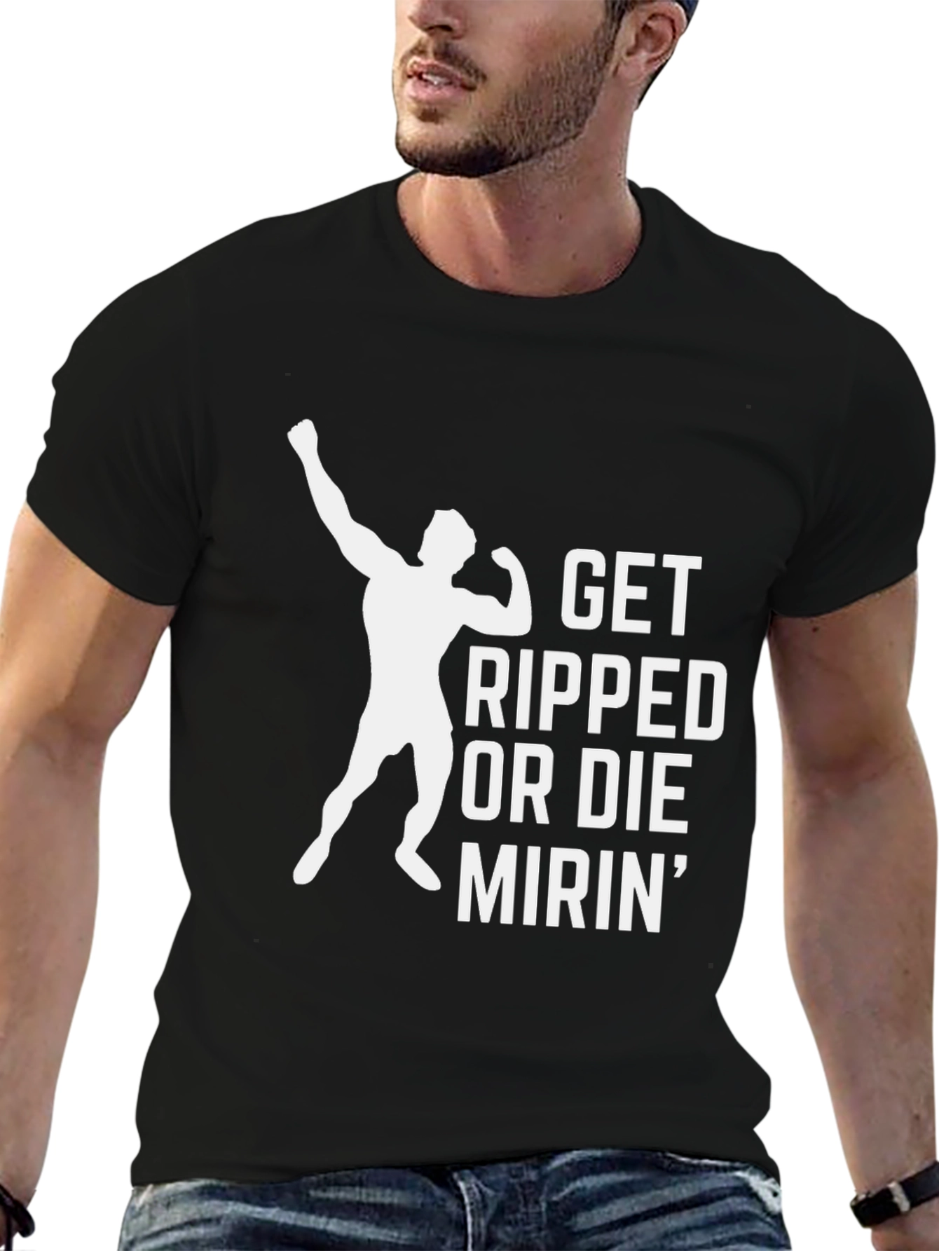 Get Ripped or Die Mirin Gym T-Shirt
