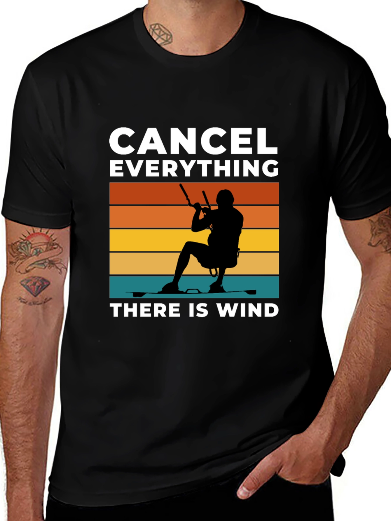 Kitesurfing T-Shirt - Cancel Everything There is Wind!