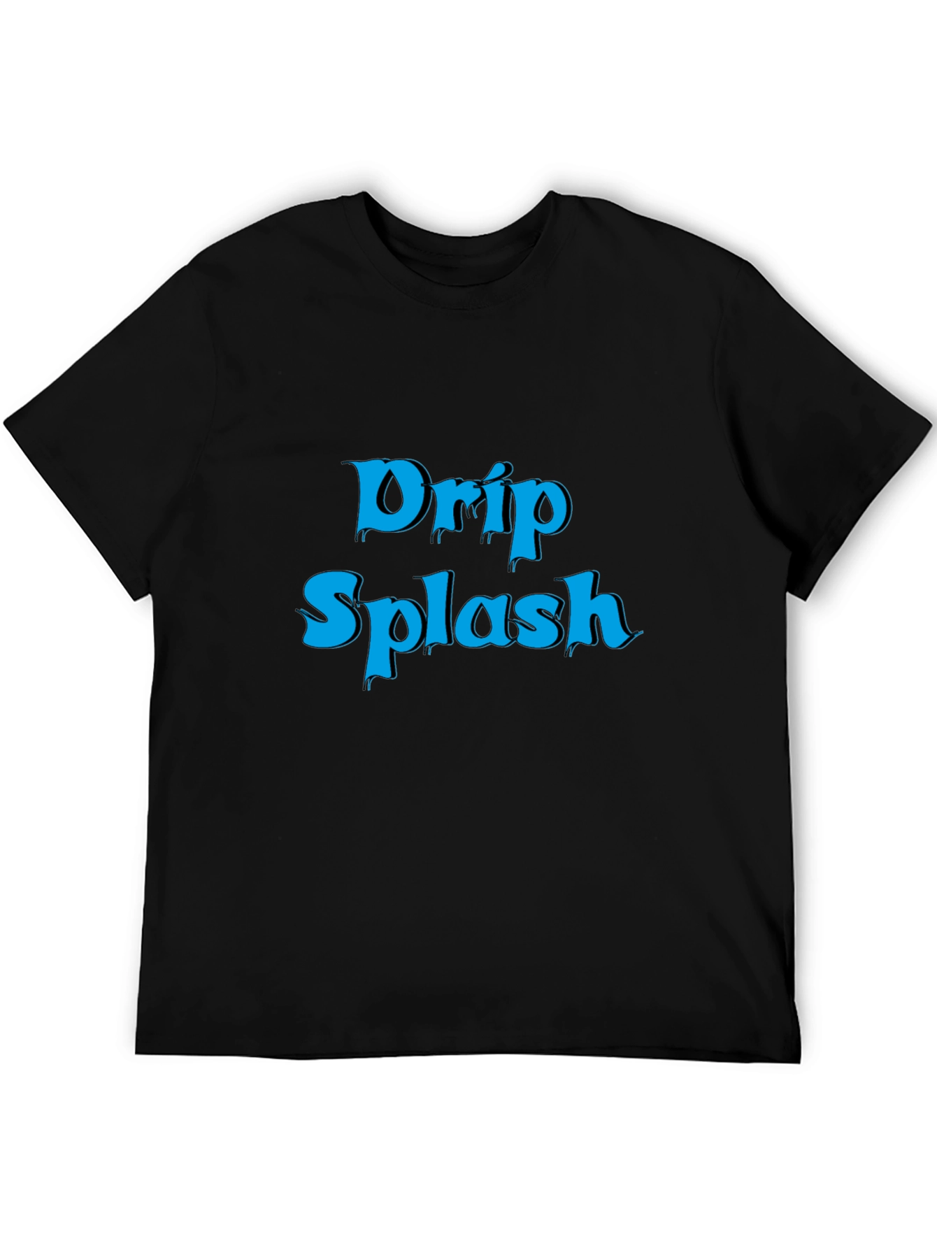 Drip Splash Graphic Tee - Black Casual T-Shirt