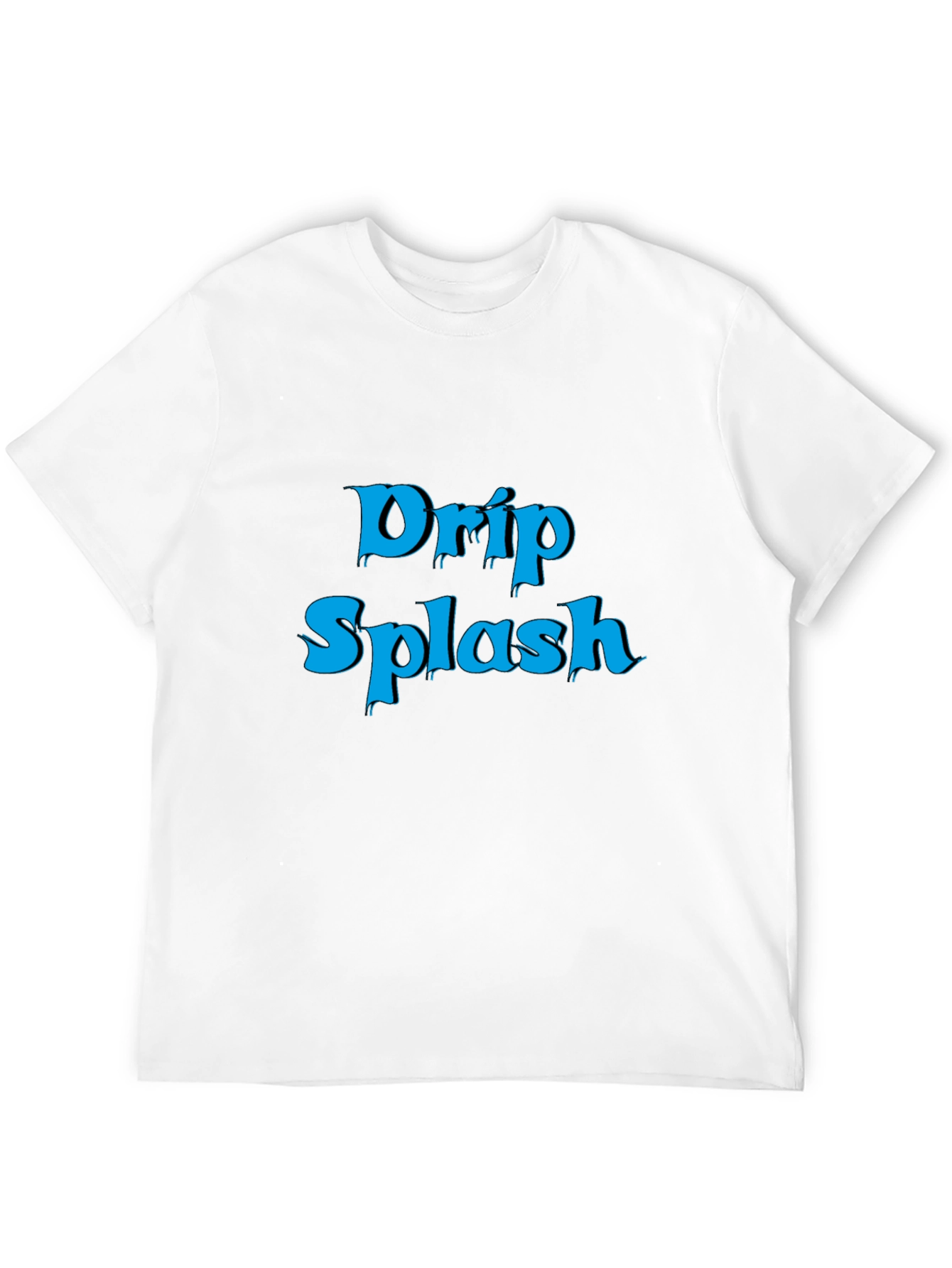Drip Splash Graphic Tee - Black Casual T-Shirt